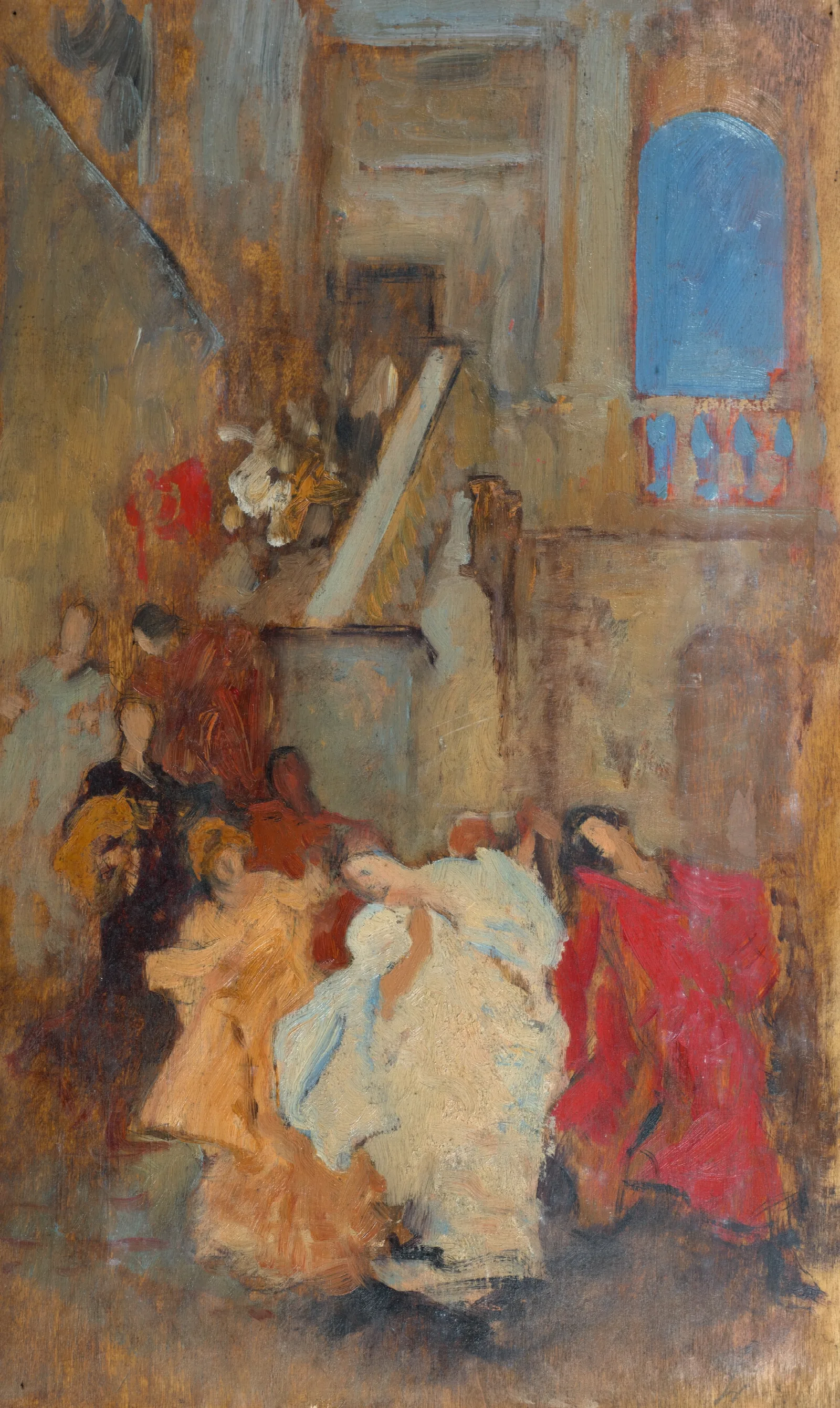 Compositional Study Possibly For A Measure Wall Art by Edwin Austin Abbey - Canvas Print