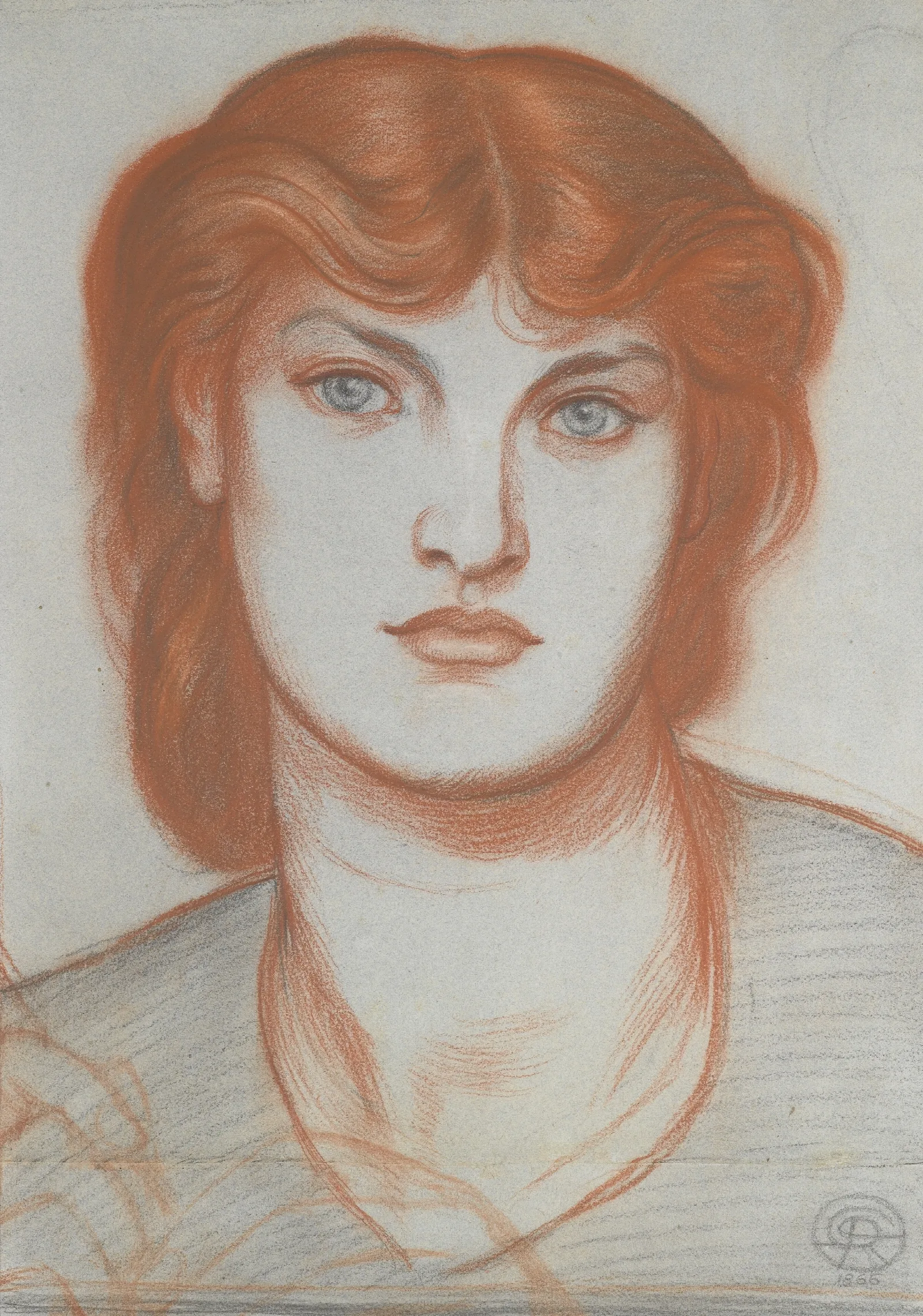 Study Of Alexa Wilding For Regina Cordium Wall Art by Dante Gabriel Rossetti - Canvas Print