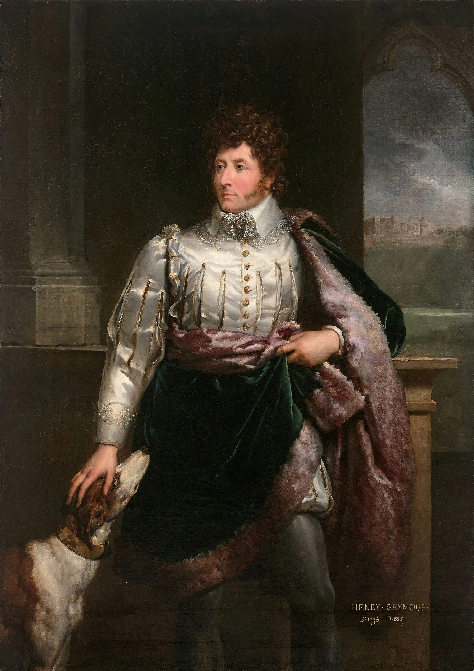 Portrait De Henry Seymour 1776 1849 En Habit Pare Wall Art by François Gérard - Canvas Print