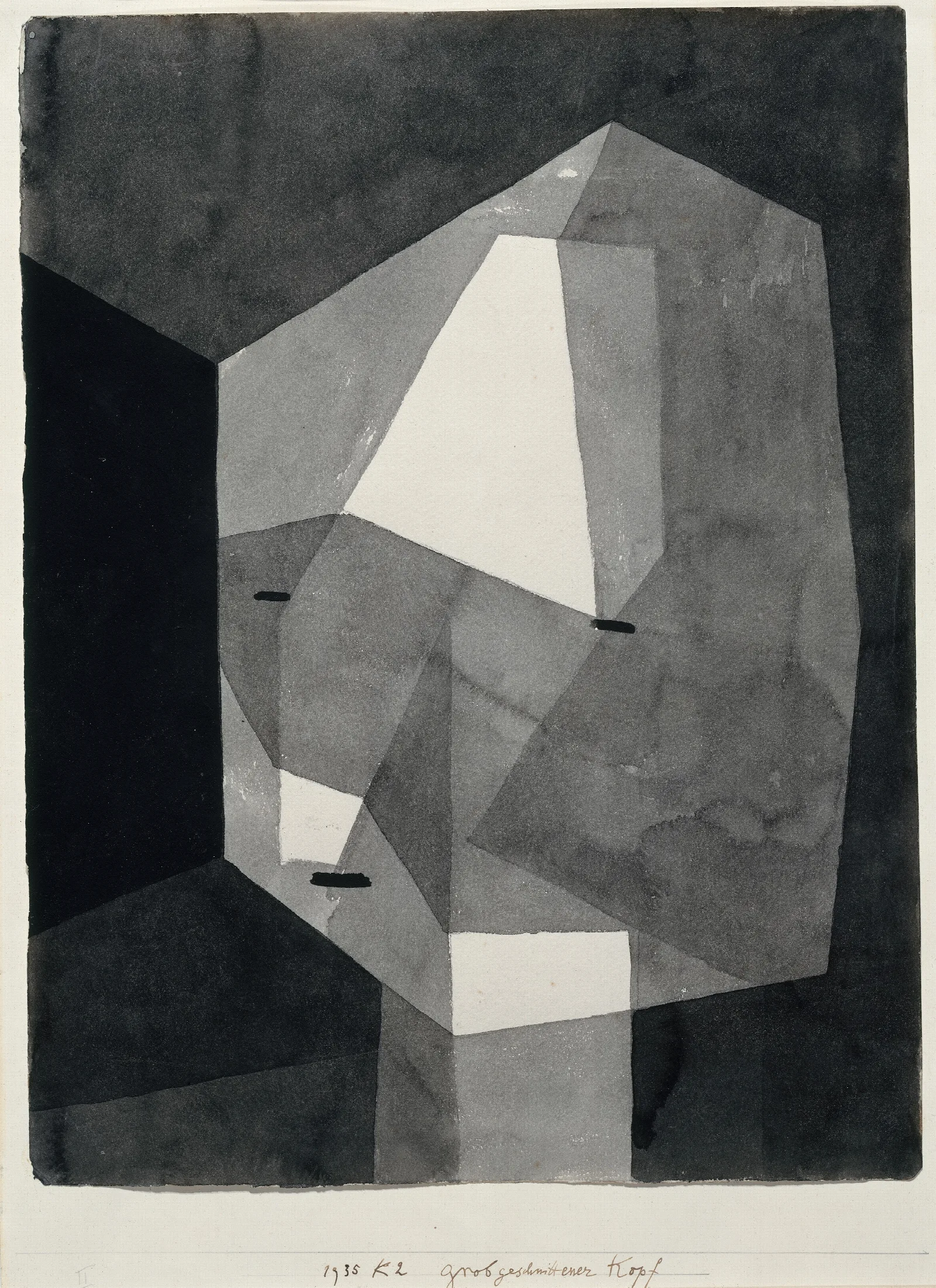 Rough Cut Head Wall Art by Paul Klee - Canvas Print
