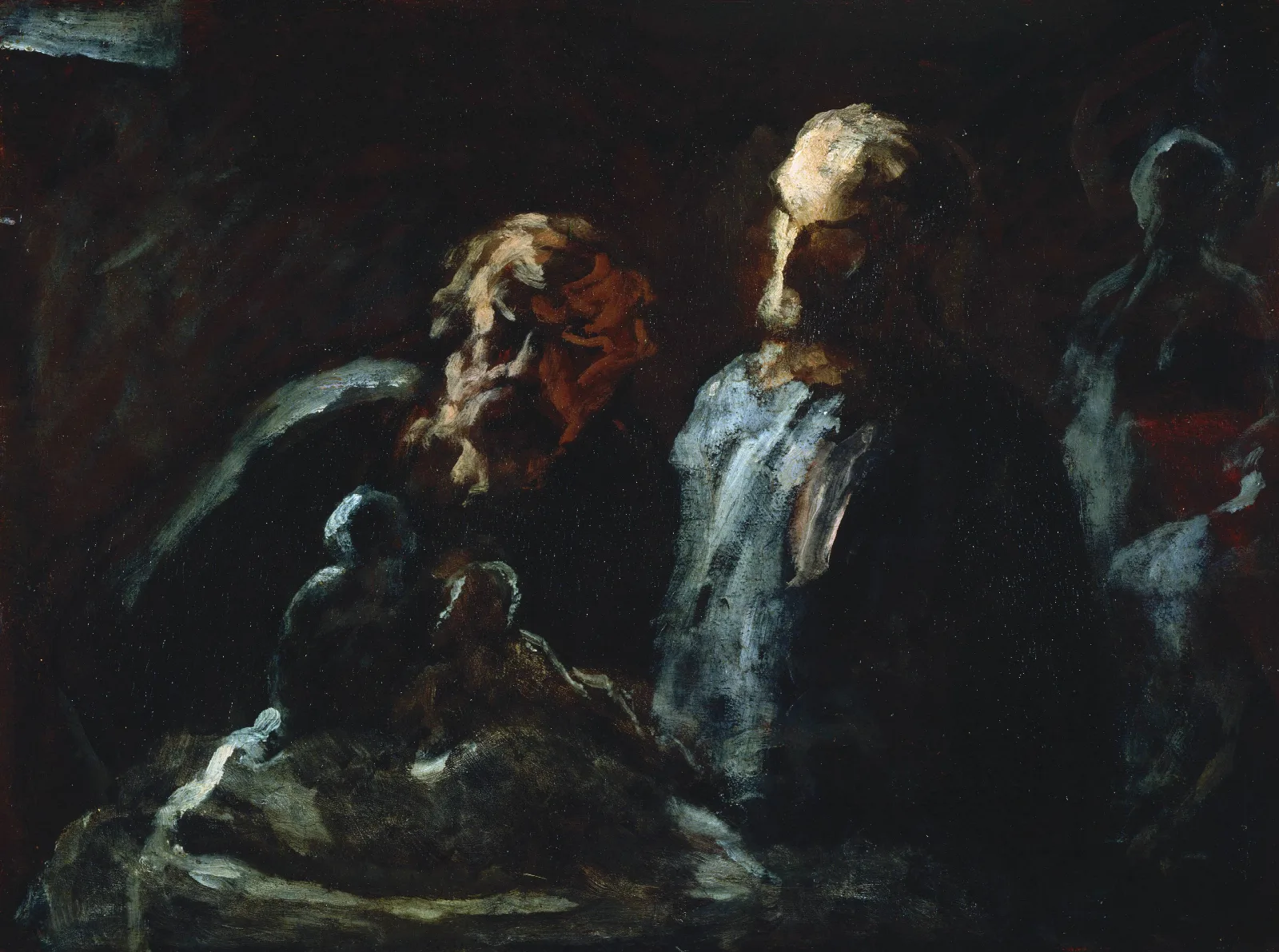 Two Sculptors Wall Art by Honoré Daumier - Canvas Print