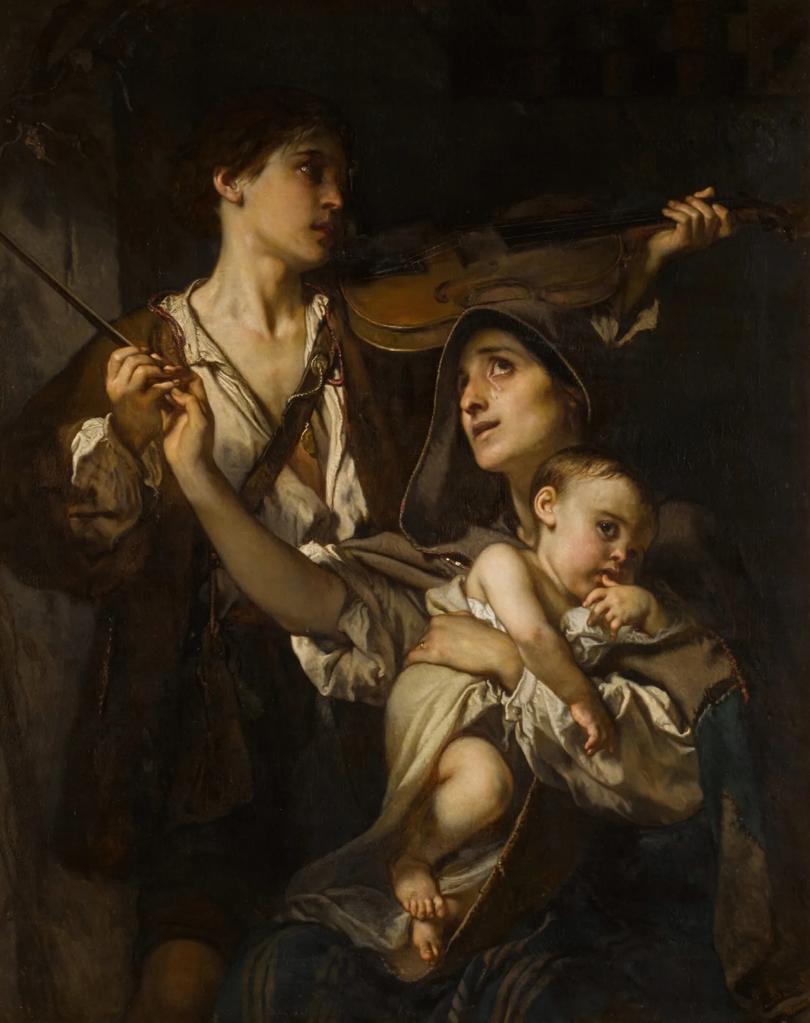 Maternity 8 Wall Art by Louis Gallait - Canvas Print