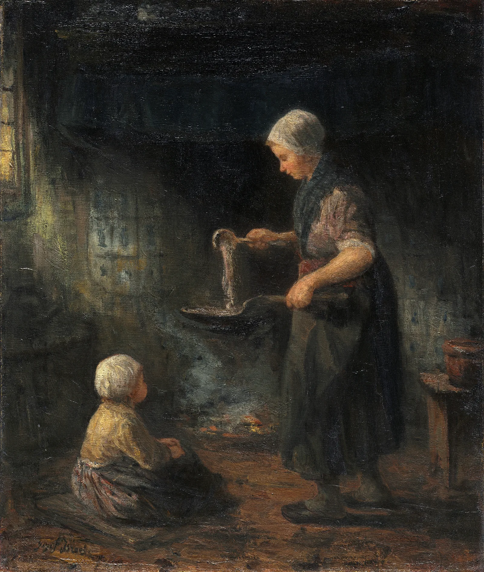 The Pancakes Wall Art by Jozef Israëls - Canvas Print