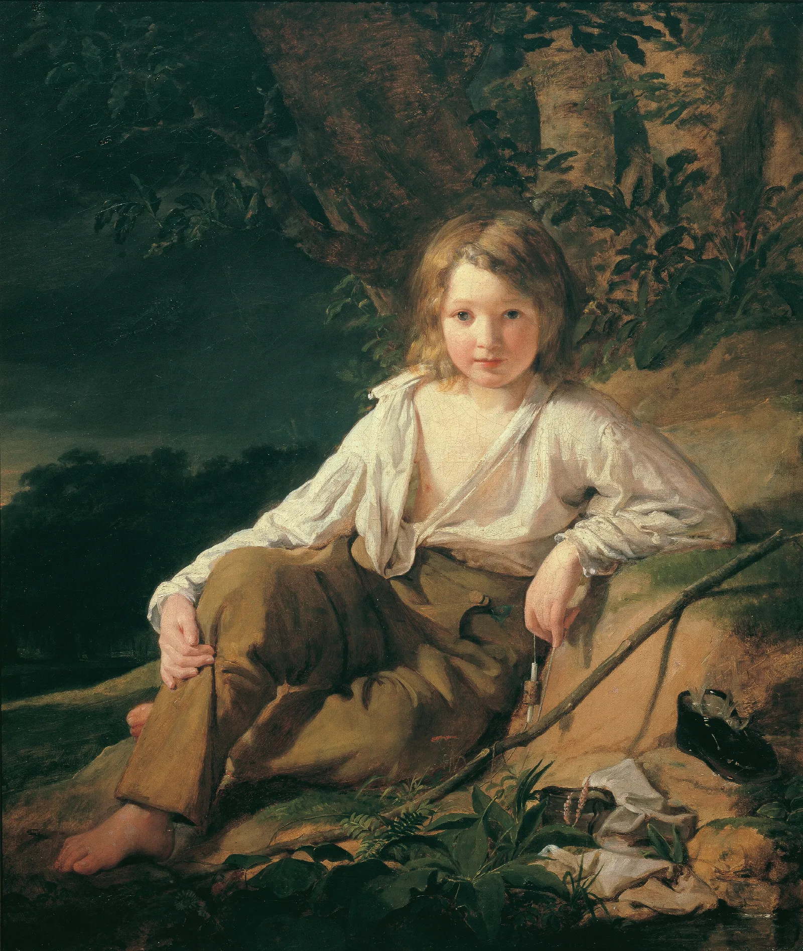 Ein Fischerknabe Wall Art by Friedrich von Amerling - Canvas Print