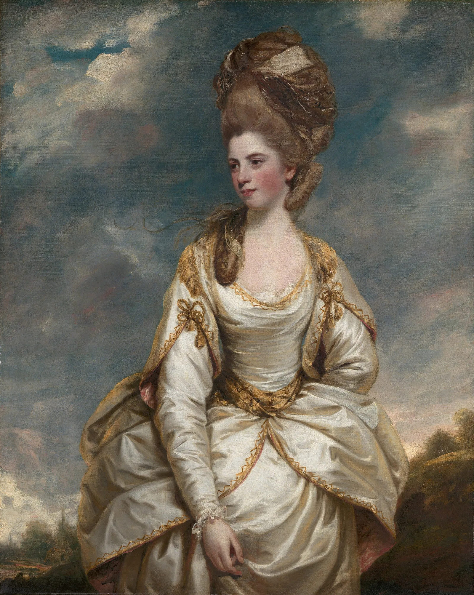 Sarah Campbell Wall Art by Sir Joshua Reynolds - Canvas Print
