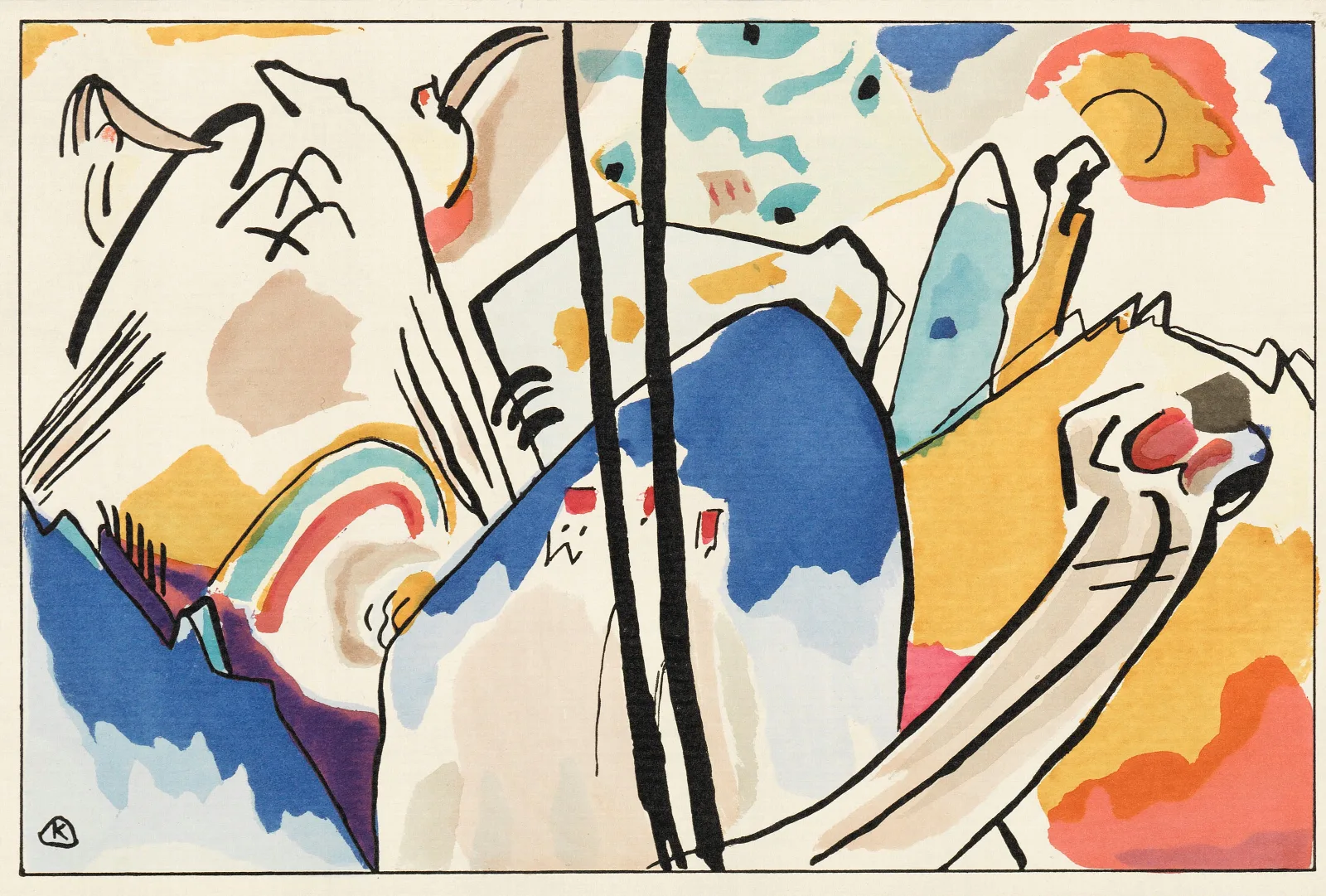 Der Blaue Reiter 3 Wall Art by Wassily Kandinsky - Canvas Print