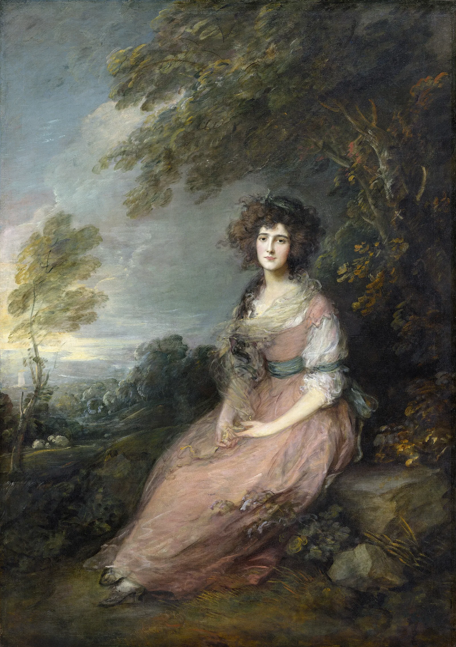 Mrs Richard Brinsley Sheridan Wall Art by Thomas Gainsborough - Canvas Print