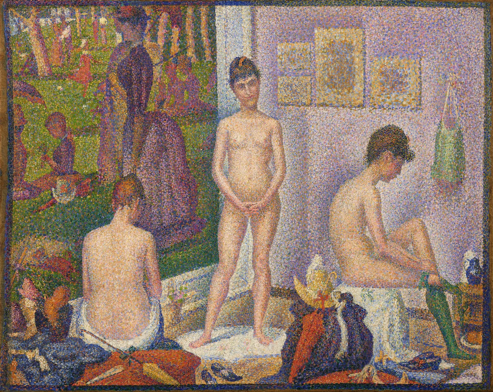 Les Poseuses Ensemble Wall Art by Georges Seurat - Canvas Print