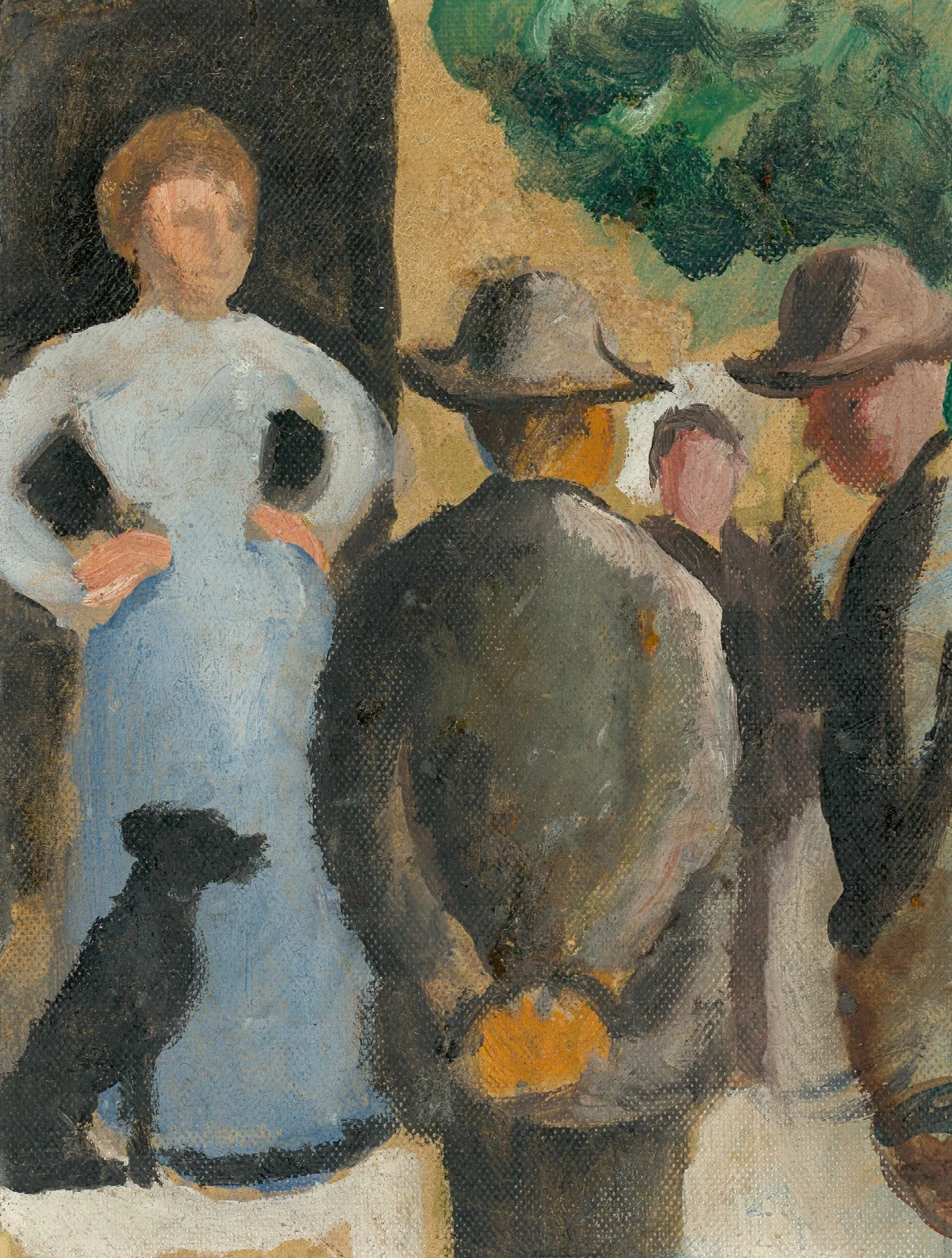Leute Auf Der Strase Wall Art by August Macke - Canvas Print