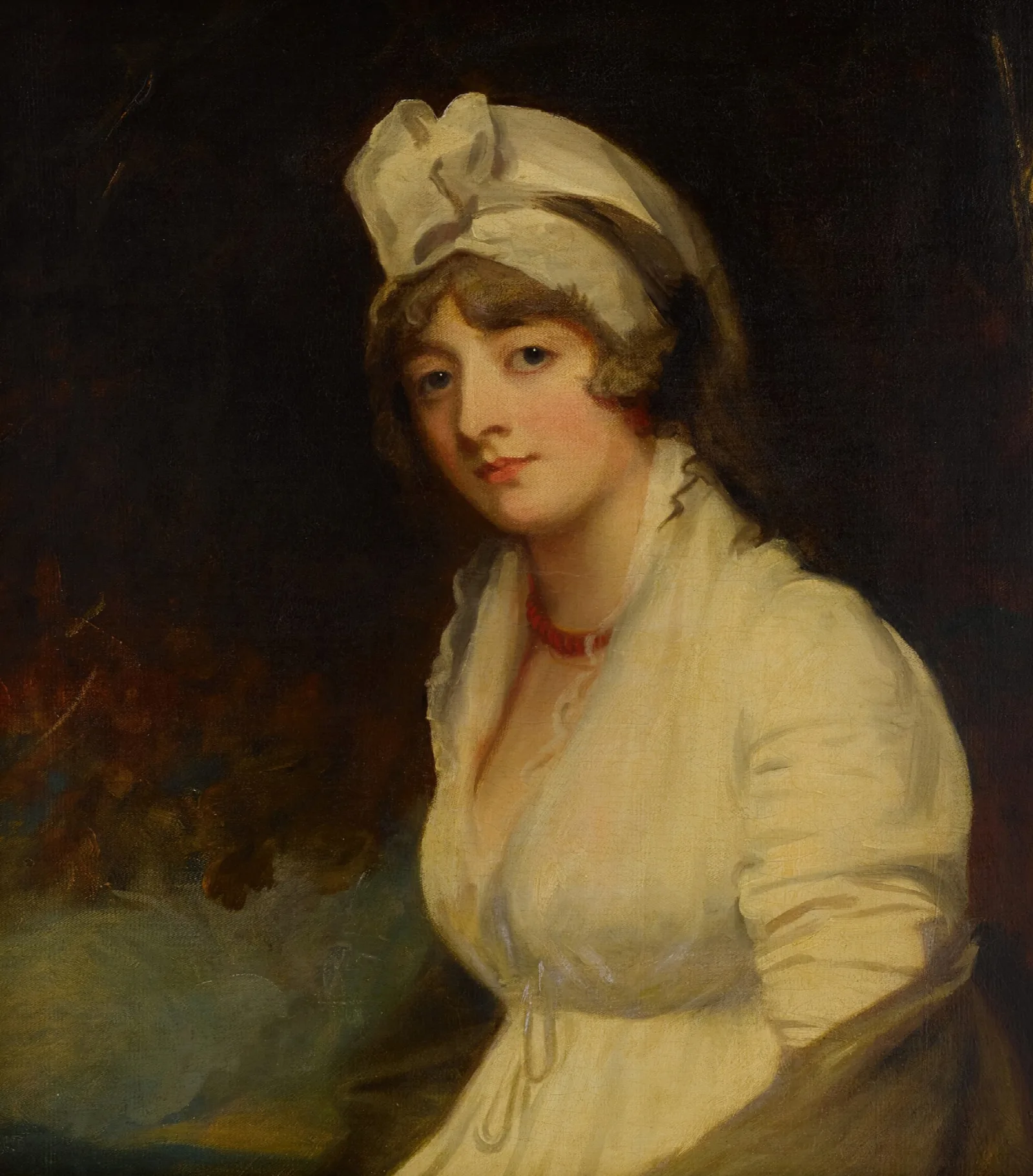 Portrait Of Lady Georgina Buckley 1766 1832 Nee West Wall Art by George Romney - Canvas Print