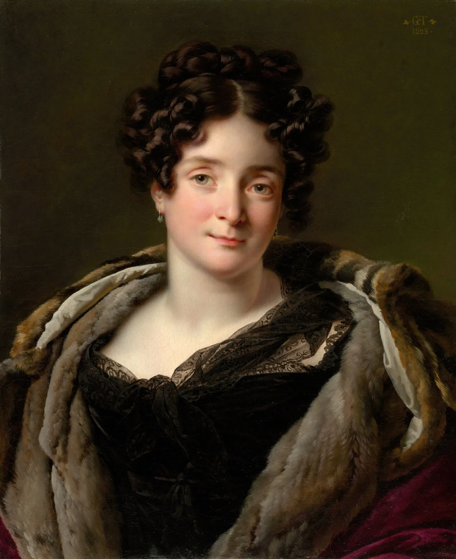 Madame Jacques Louis Etienne Reizet Colette Desiree Therese Godefroy 1782 1850 Wall Art by Anne Louis Girodet-Trioson - Canvas Print