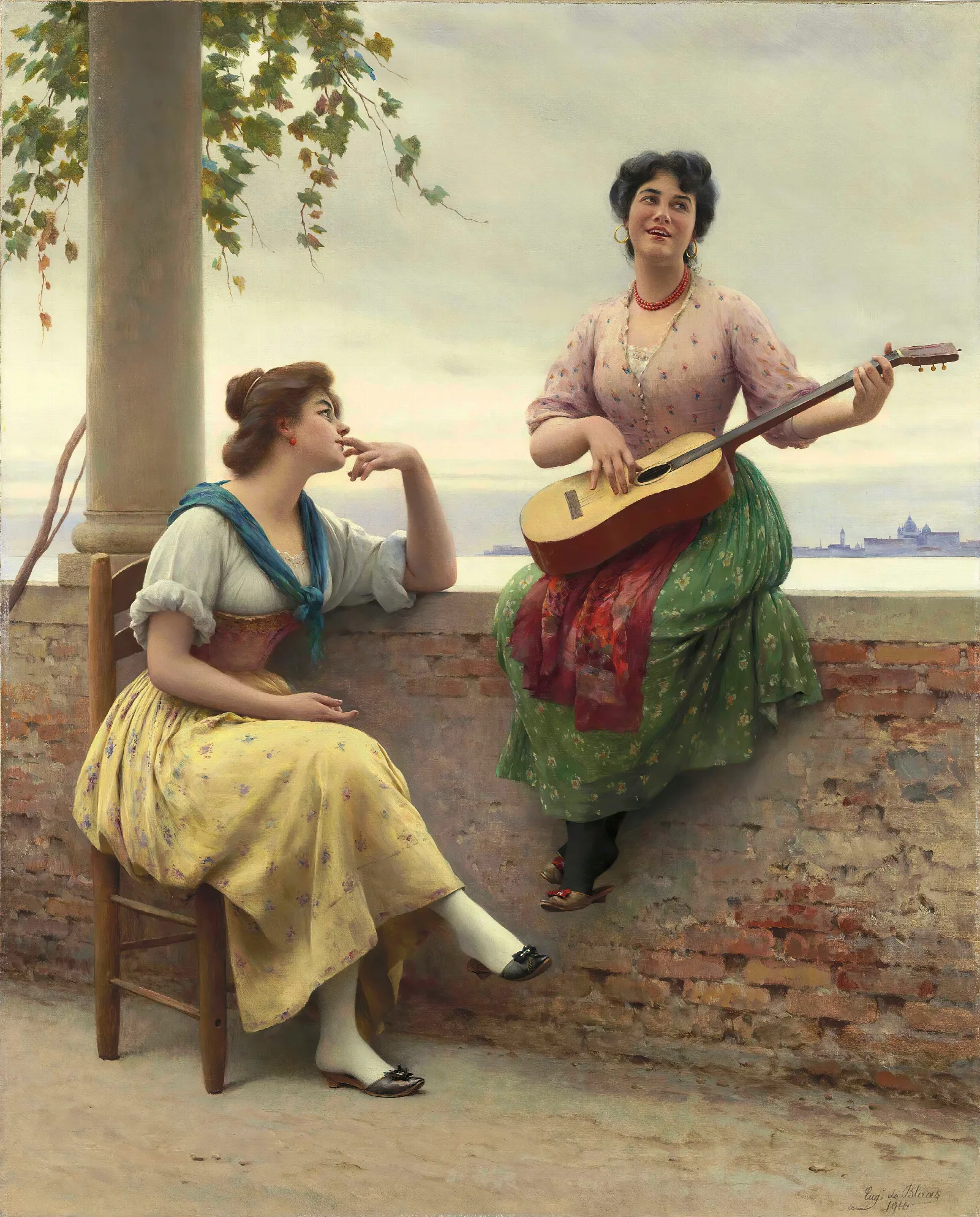 Venetian Melody Wall Art by Eugen von Blaas - Canvas Print