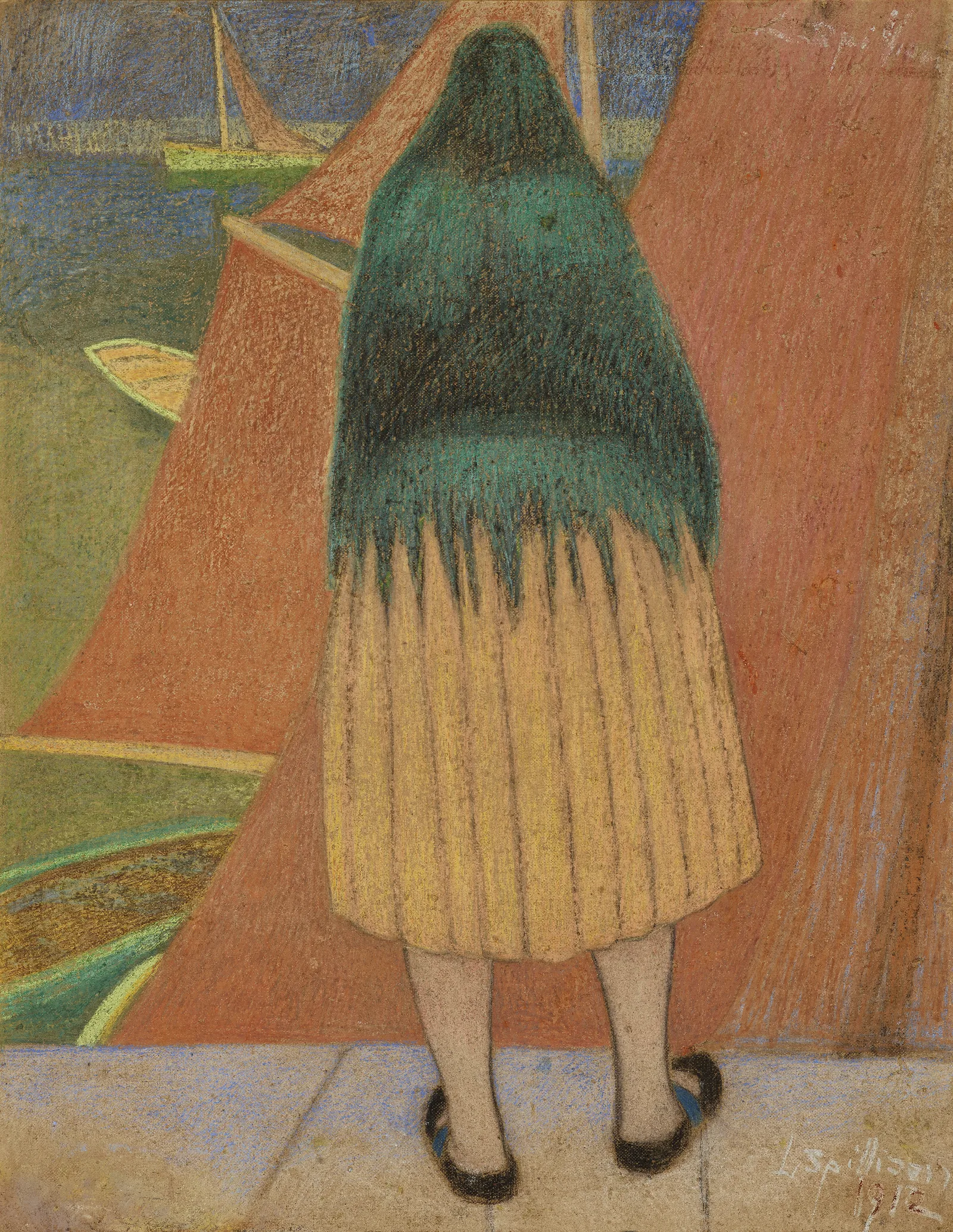 Vissersvrouw 2 Wall Art by Léon Spilliaert - Canvas Print