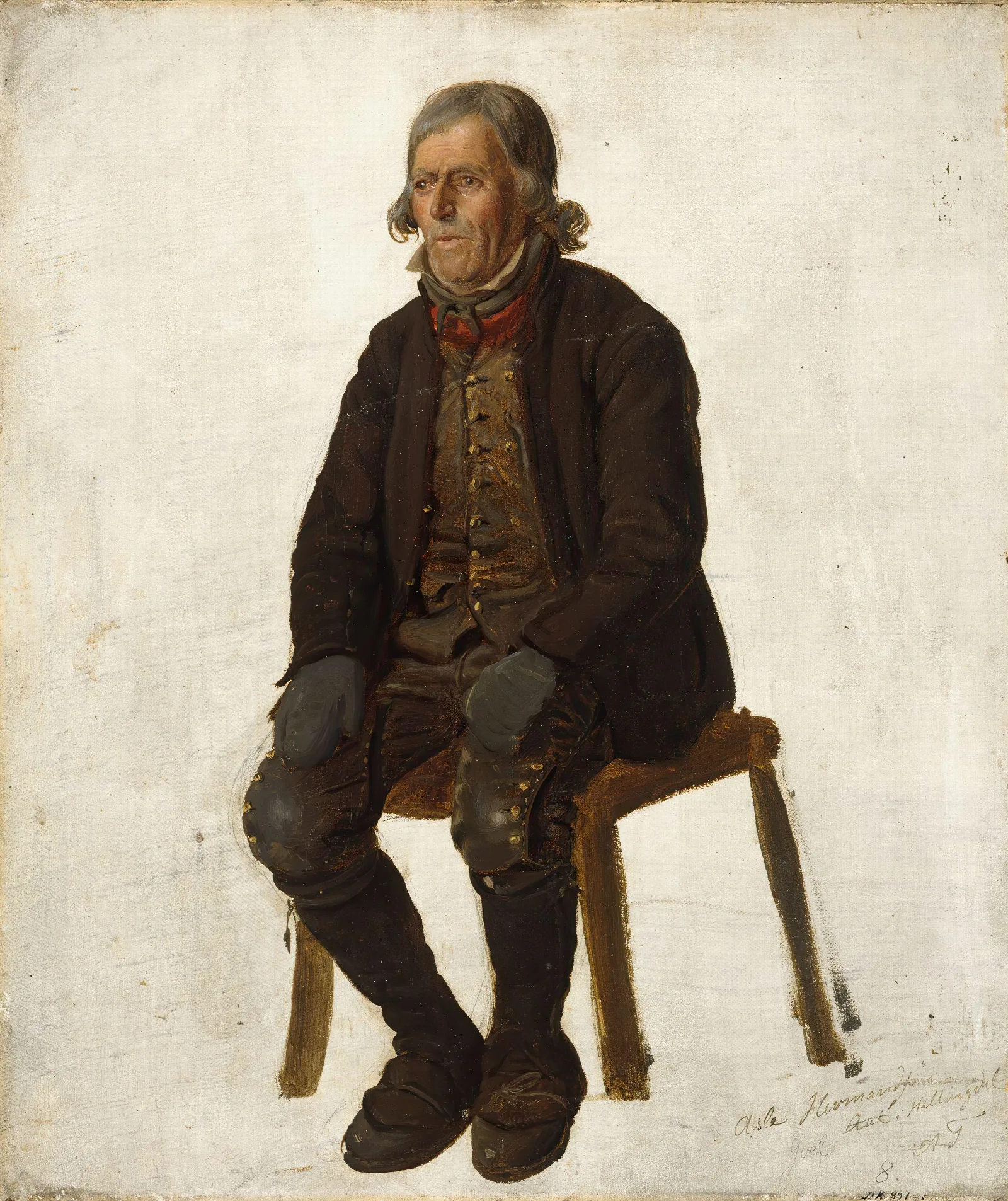 Portrait Of Asle Hermandson From Hallingdal Wall Art by Adolph Tidemand - Canvas Print