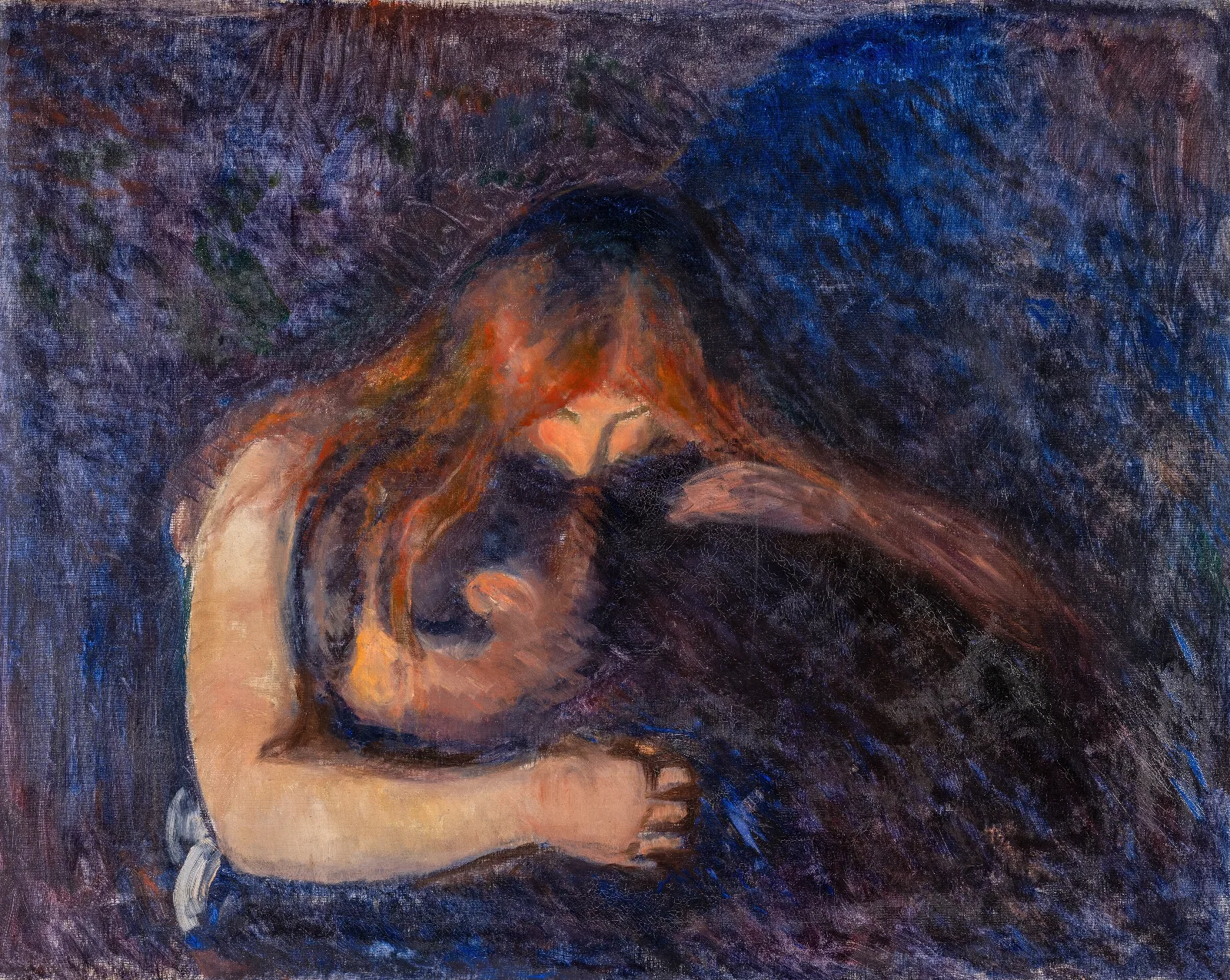 The Vampire 2 Wall Art by Edvard Munch - Canvas Print