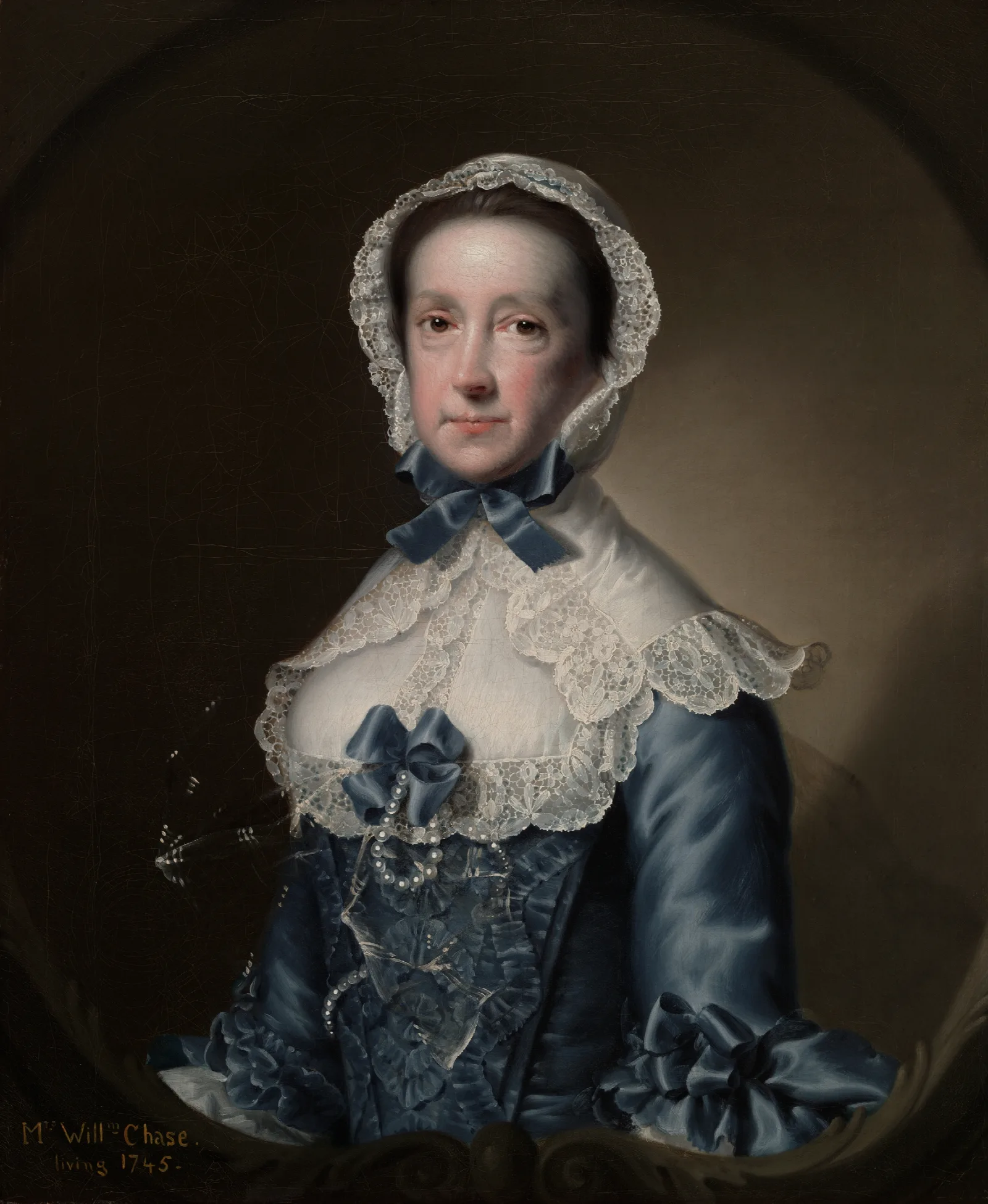 Portrait Of Mrs William Chase Sr Wall Art by Joseph Wright of Derby - Canvas Print