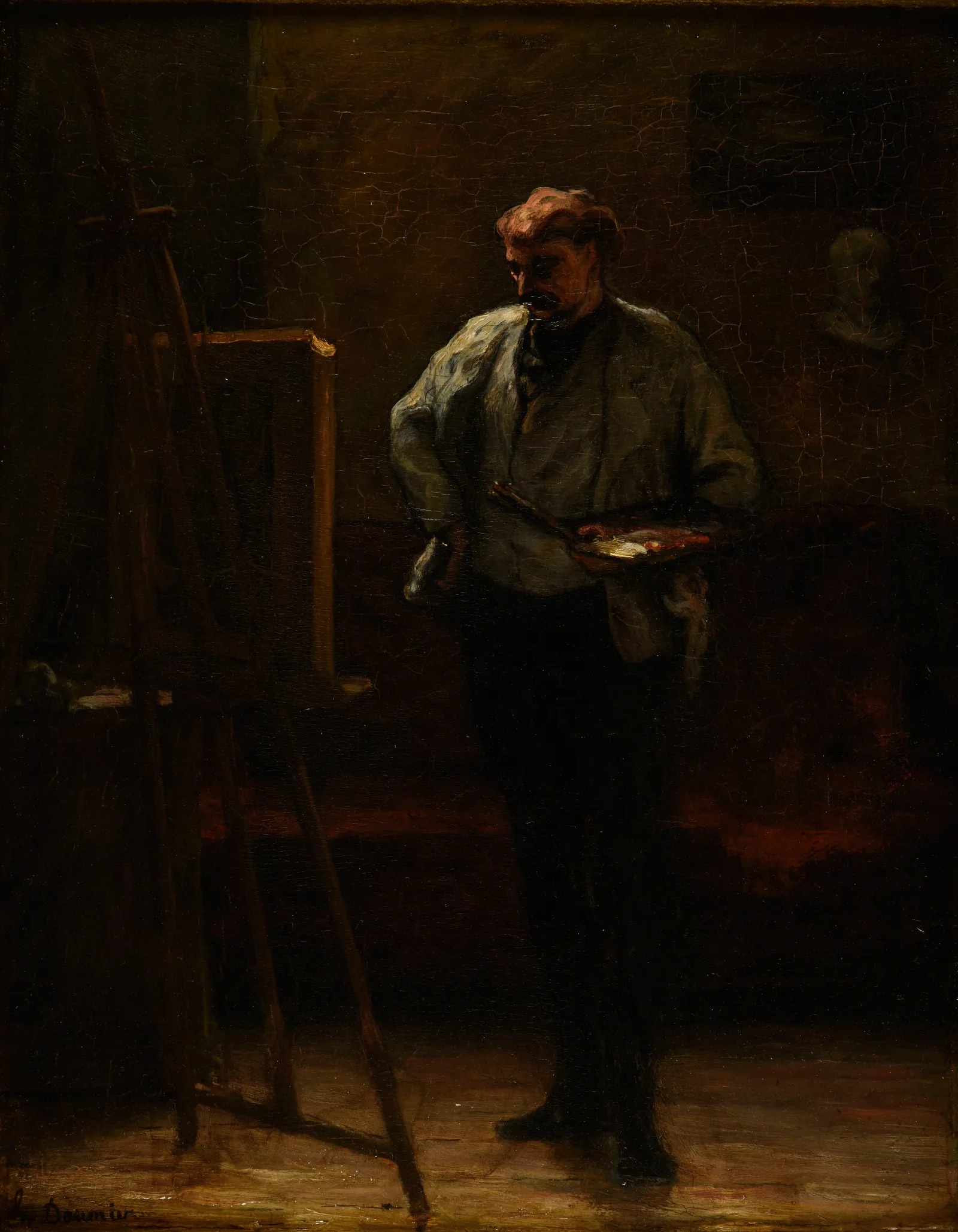 Le Peintre Wall Art by Honoré Daumier - Canvas Print