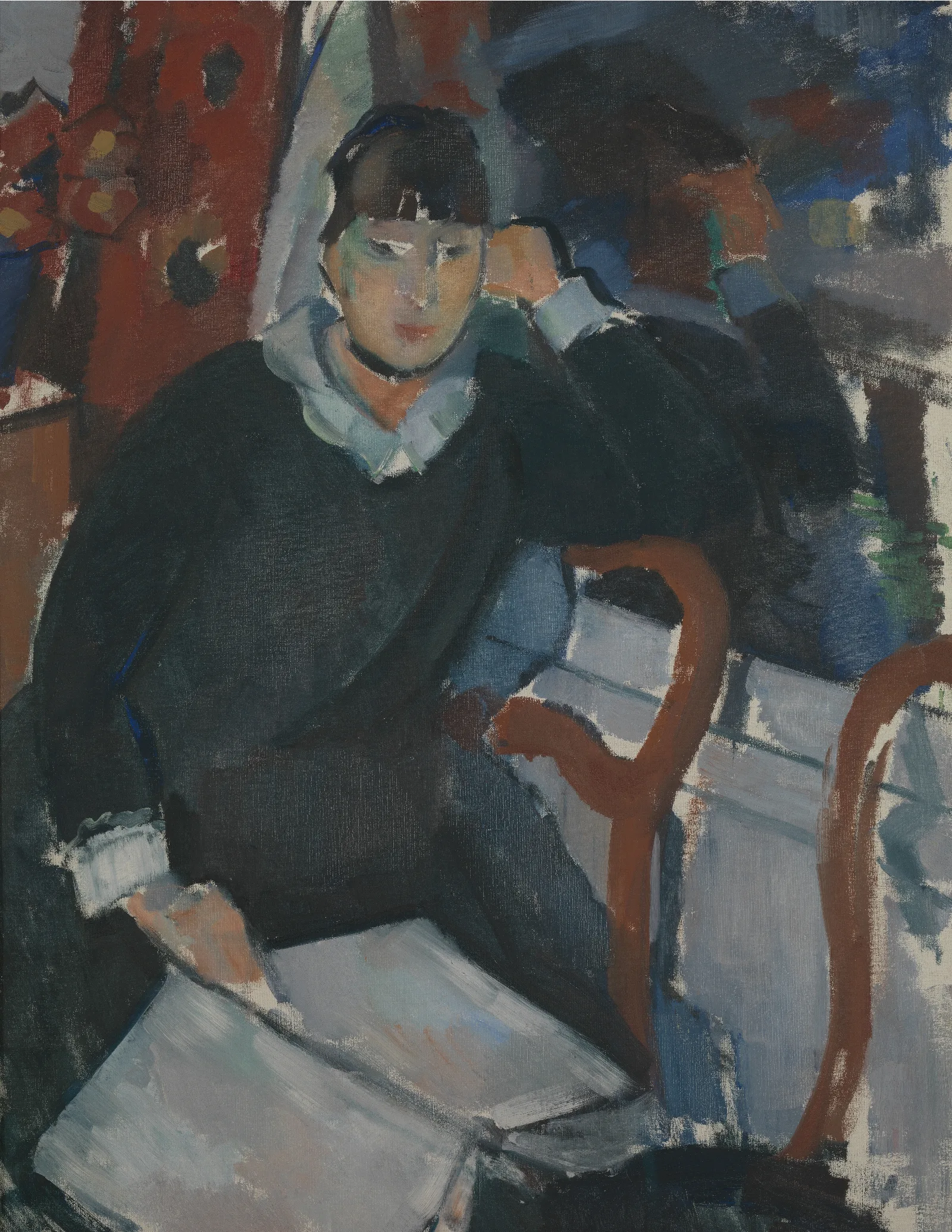 Seated Woman At The Window Wall Art by Rik Wouters - Canvas Print