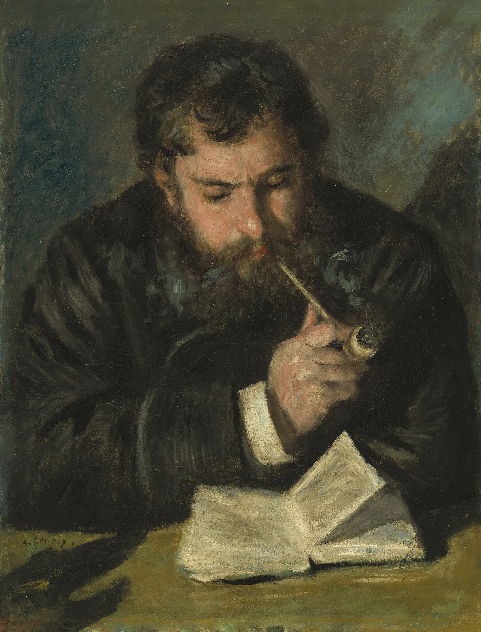 Claude Monet Wall Art by Pierre-Auguste Renoir - Canvas Print