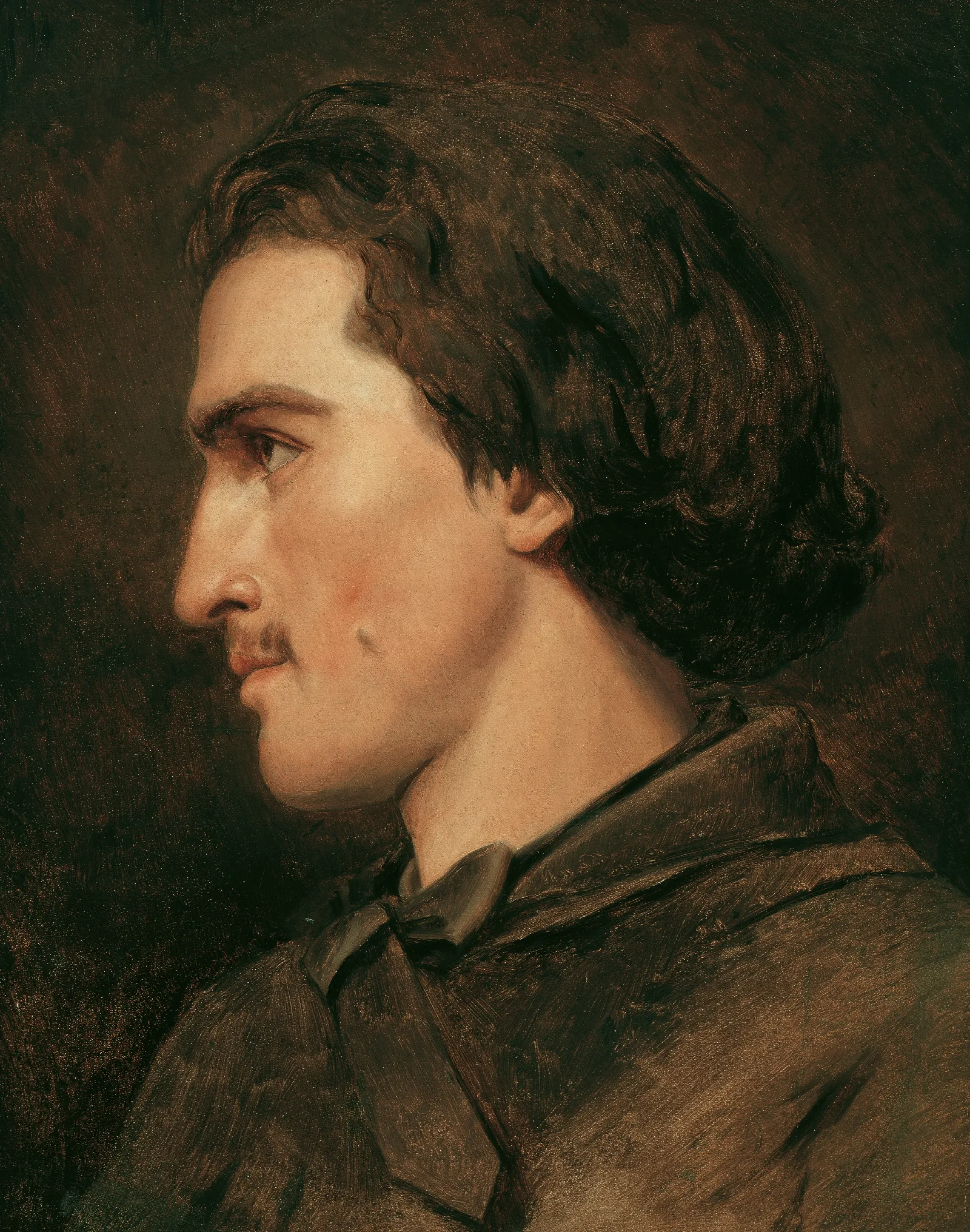 Selbstbildnis 5 Wall Art by Anselm Feuerbach - Canvas Print