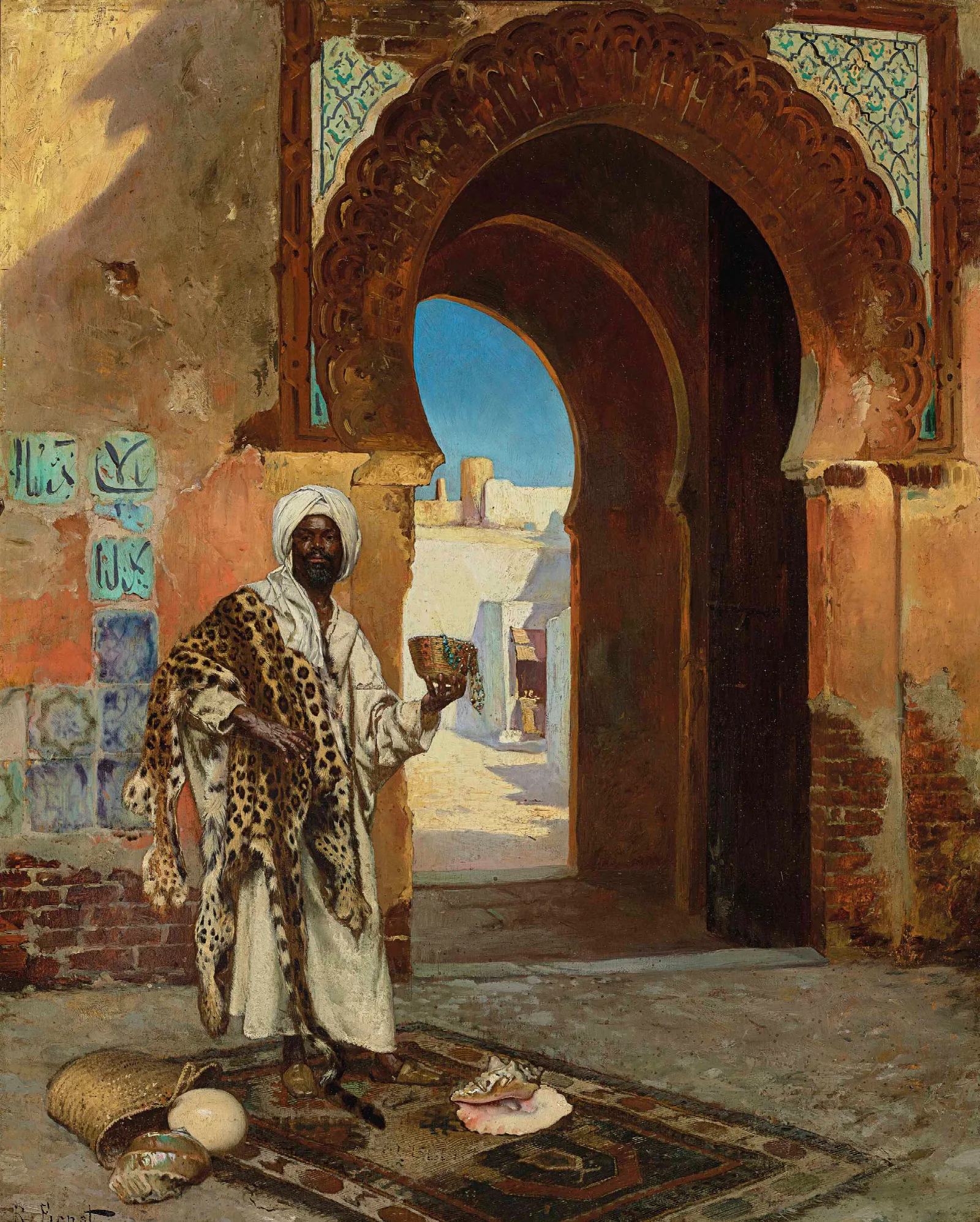 Le Marchand De Coquillages Wall Art by Rudolf Ernst - Canvas Print