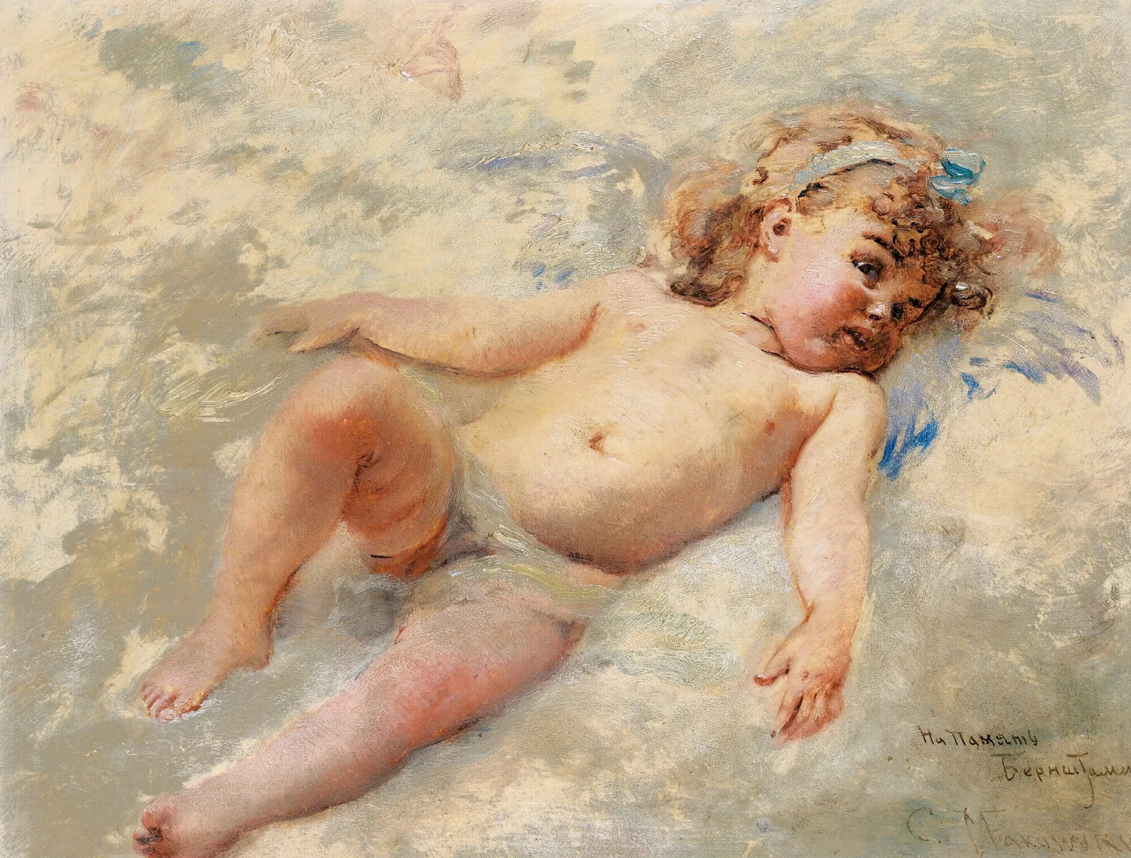 Cherub Wall Art by Konstantin Egorovich Makovsky - Canvas Print