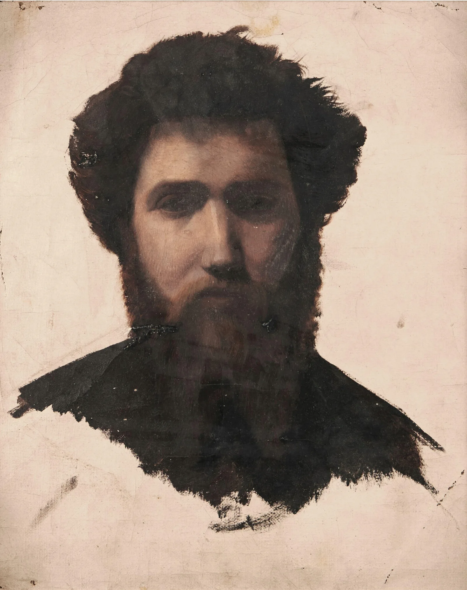 Head Of A Peasant From The Front Wall Art by Jean-Léon Gérôme - Canvas Print