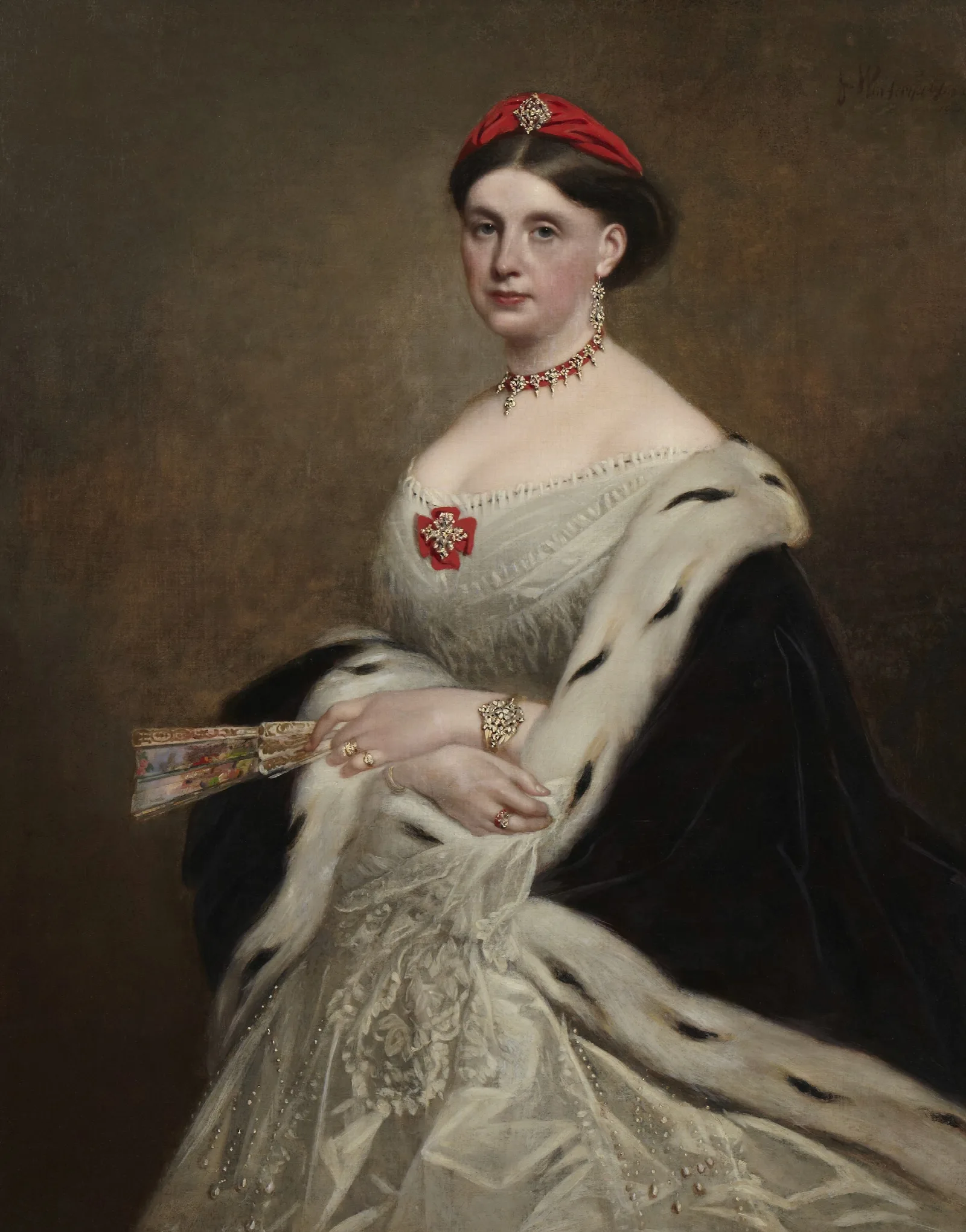 Louisa Hargreaves 2 Wall Art by Franz Xaver Winterhalter - Canvas Print