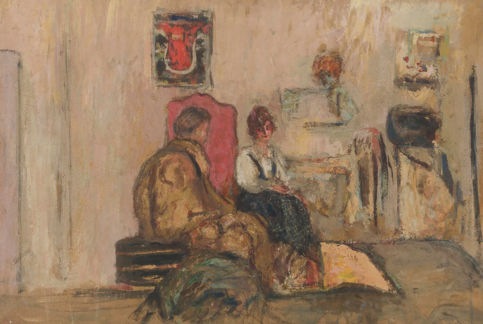 Yvonne Printemps Dans Sa Loge by Édouard Vuillard - Canvas Print