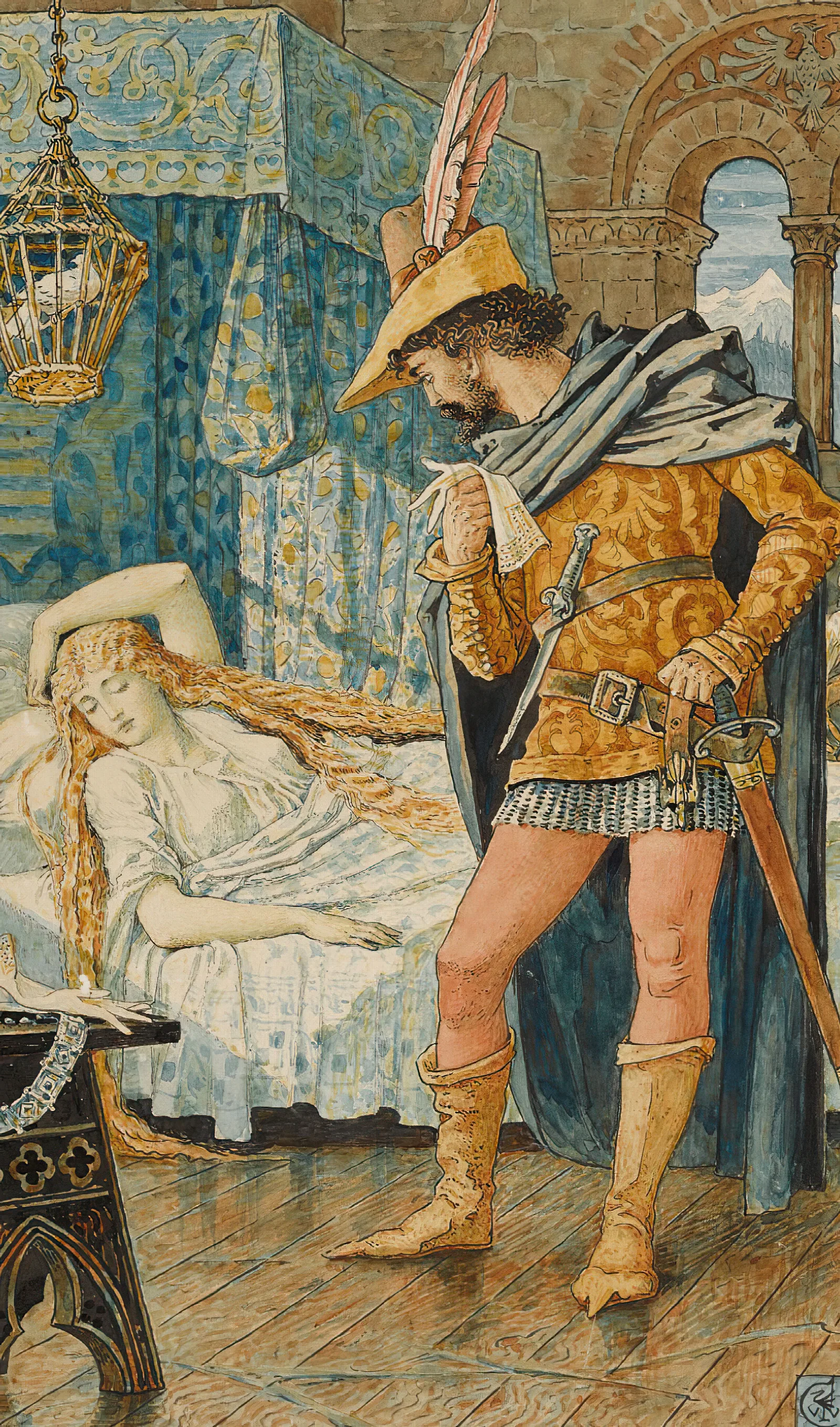 The Sleeping Beauty Wall Art by Walter Crane - Canvas Print