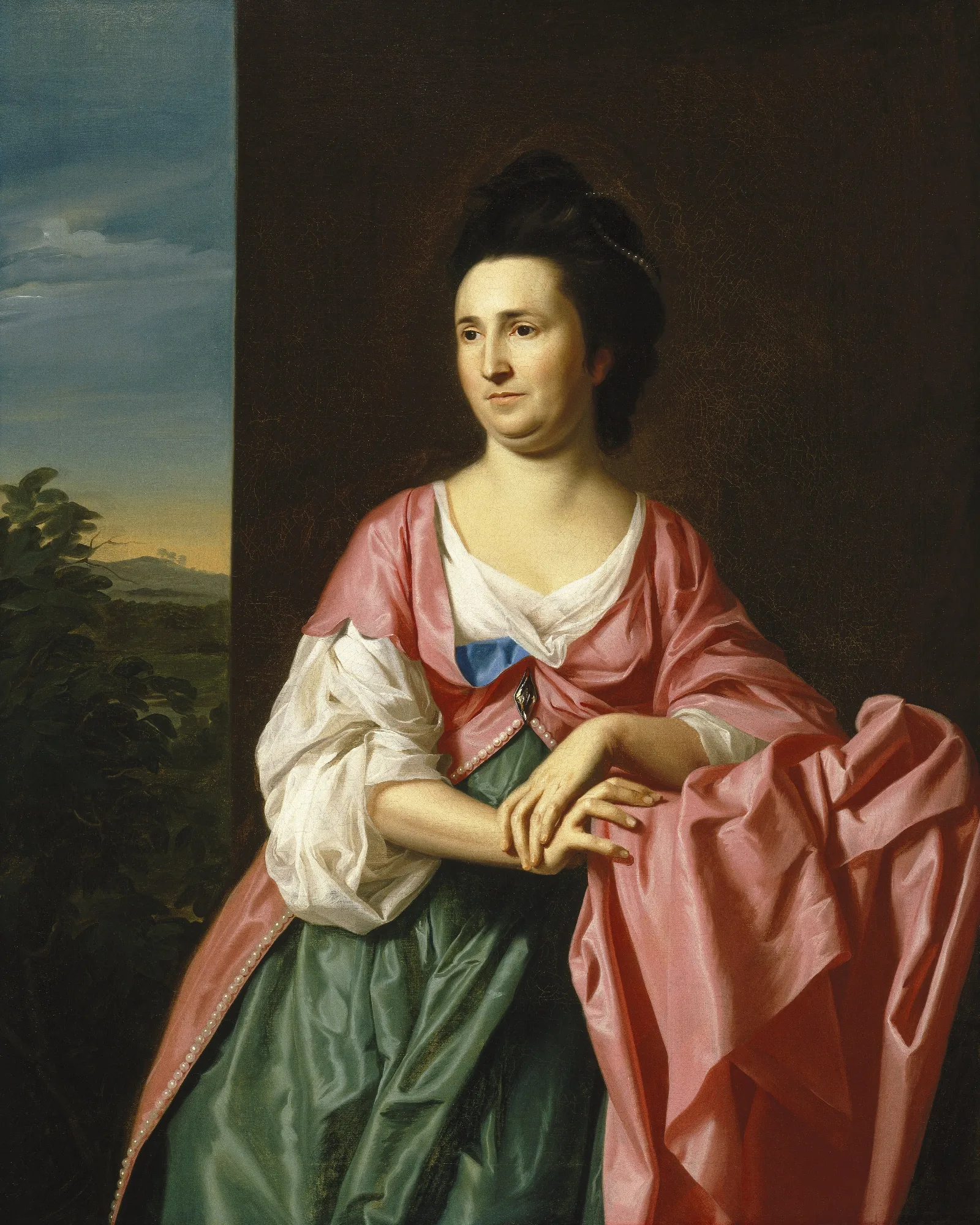 Mrs Sylvester Gardiner Nee Abigail Pickman Formerly Mrs William Eppes Wall Art by John Singleton Copley - Canvas Print