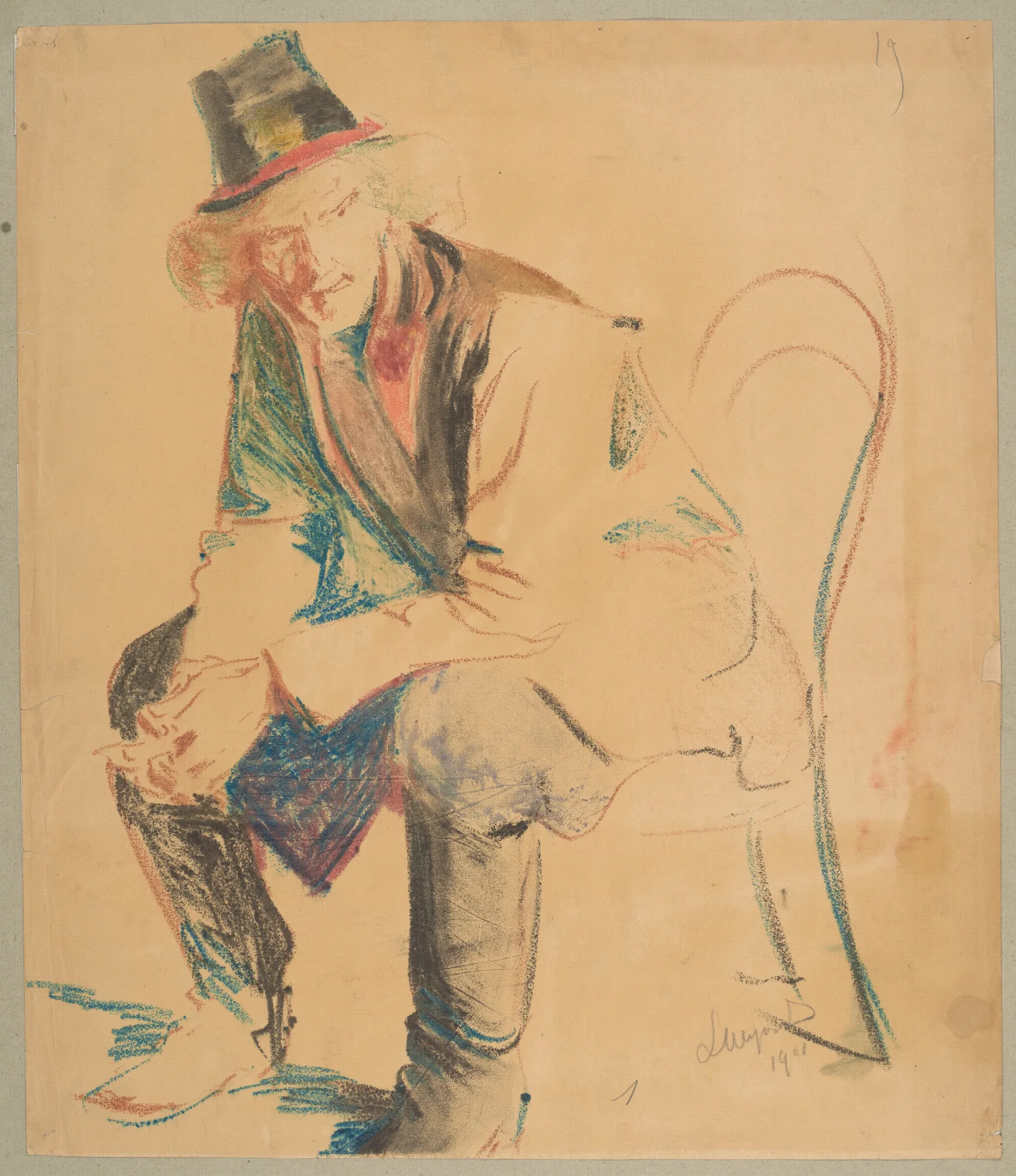 Cracow Peasant Sitting In A Chair Wall Art by Leon Wyczółkowski - Canvas Print