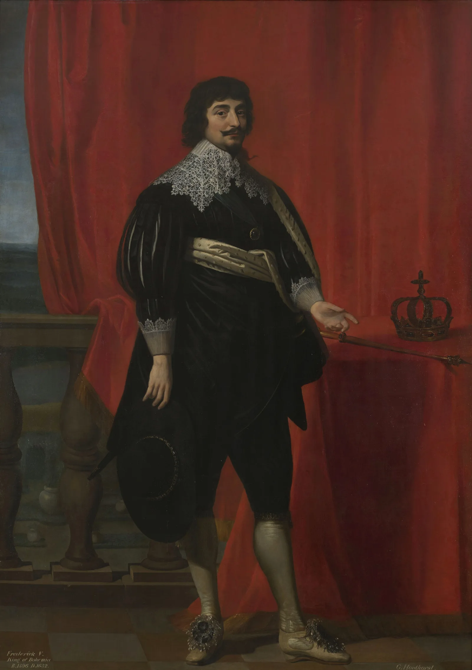 Portrait Of Frederick V King Of Bohemia 1596 1632 Wall Art by Gerard van Honthorst - Canvas Print