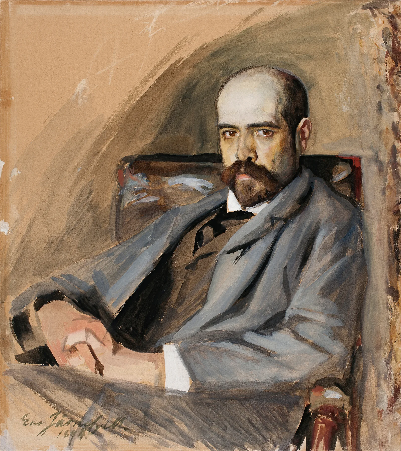 Portrait Of Gunnar Berndtson Wall Art by Eero Järnefelt - Canvas Print