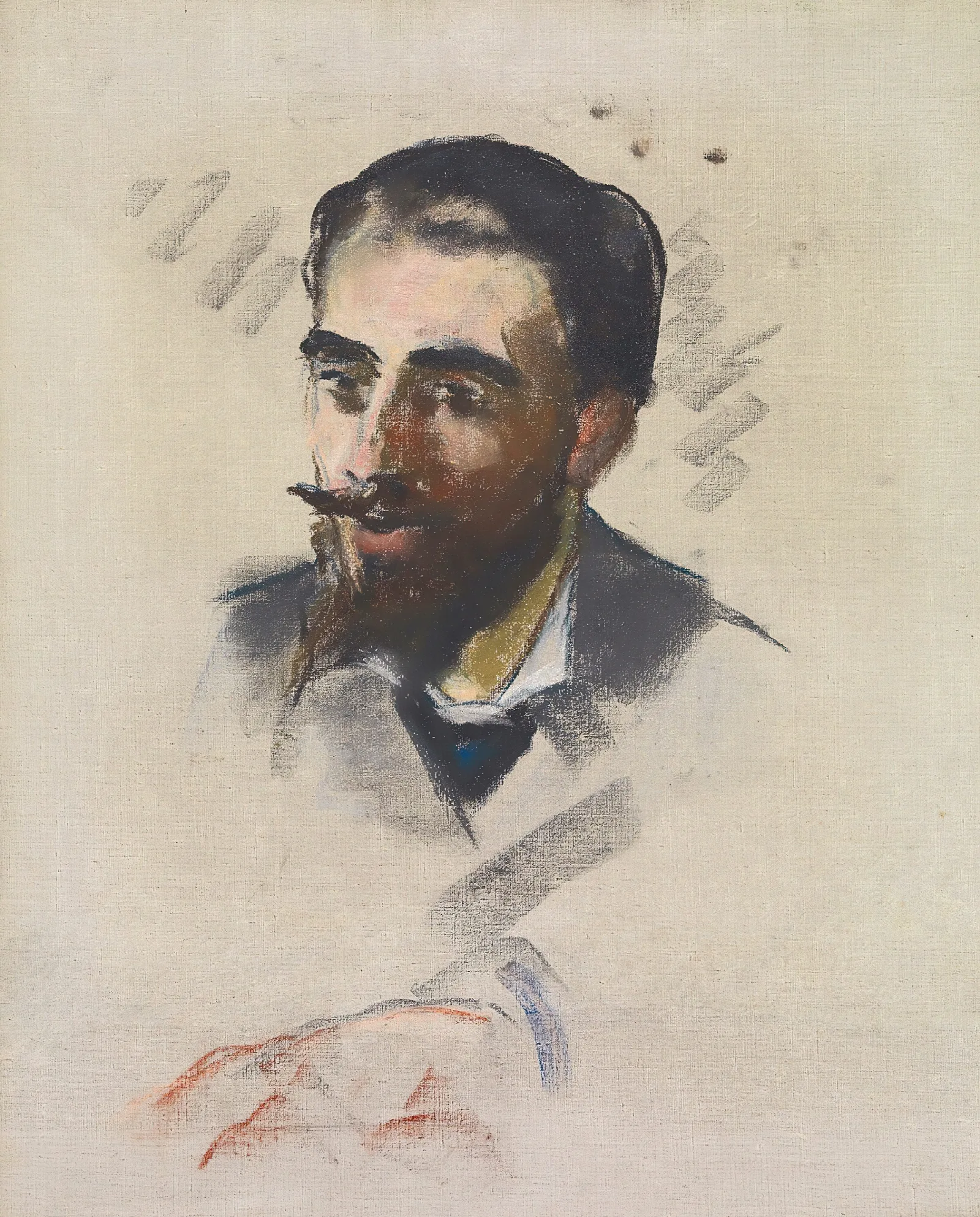 Jeune Homme A Barbe Blonde Wall Art by Édouard Manet - Canvas Print