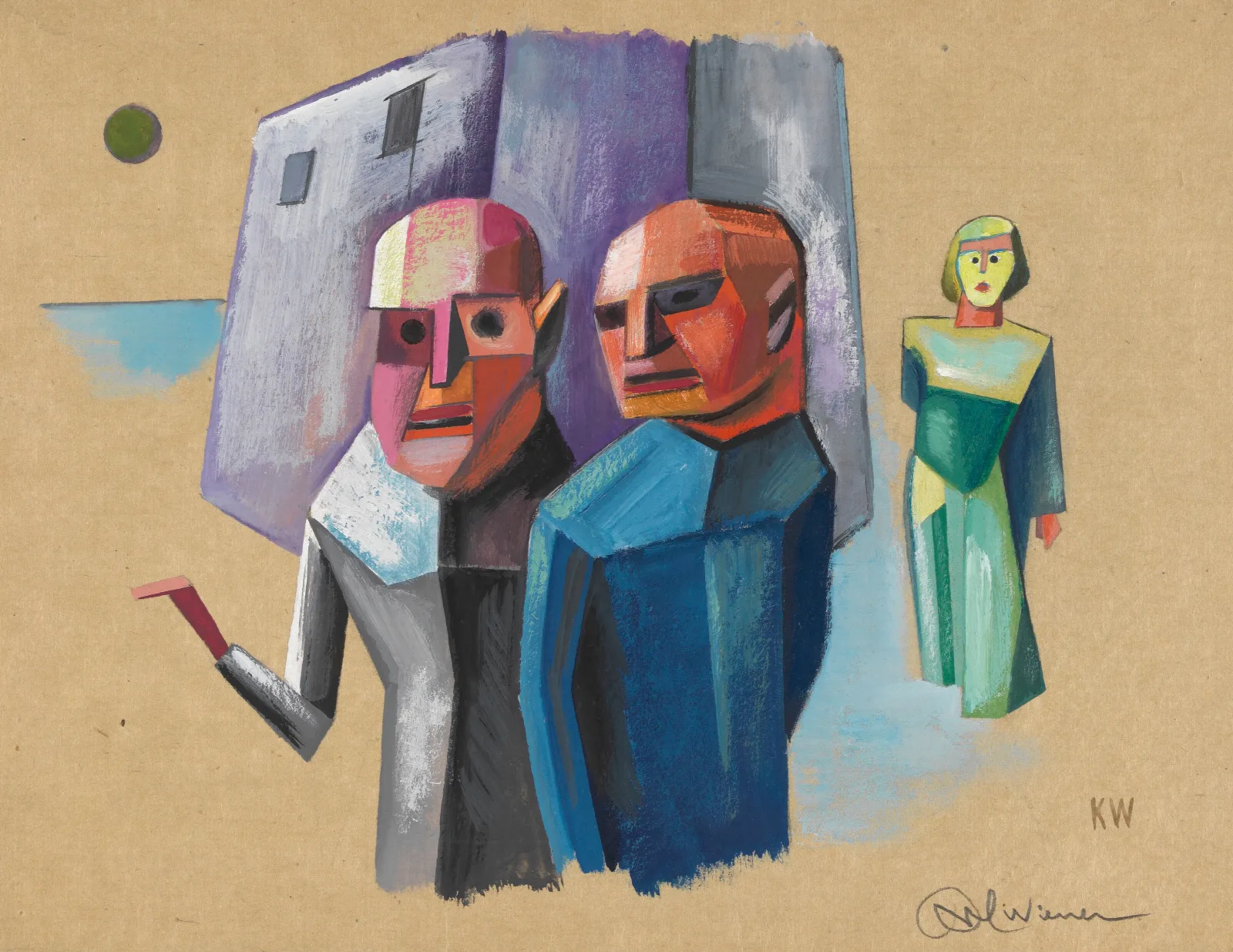 Ohne Titel Figurenstudie Ii Wall Art by Karl Wiener - Canvas Print