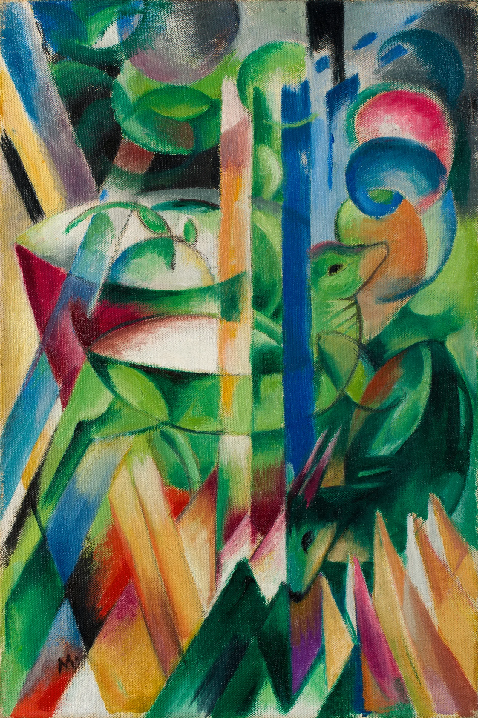 The Little Mountain Goats Wall Art by Franz Marc - Canvas Print