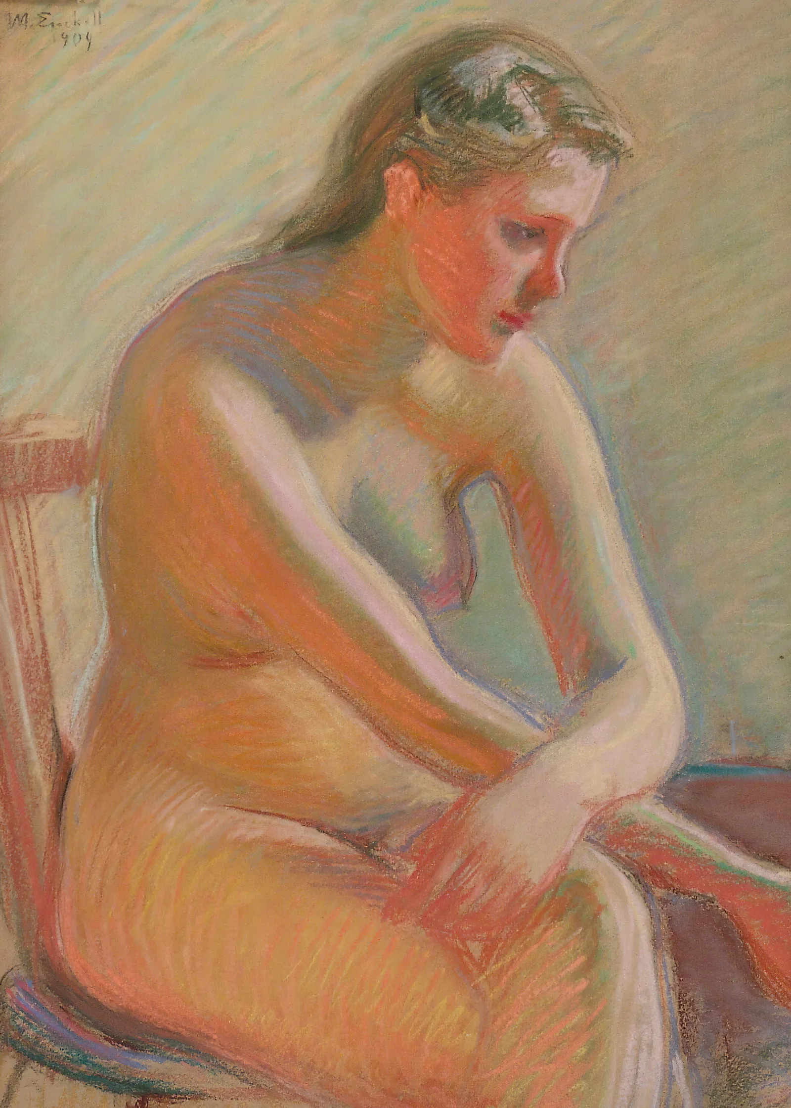Nude 14 Wall Art by Magnus Enckell - Canvas Print