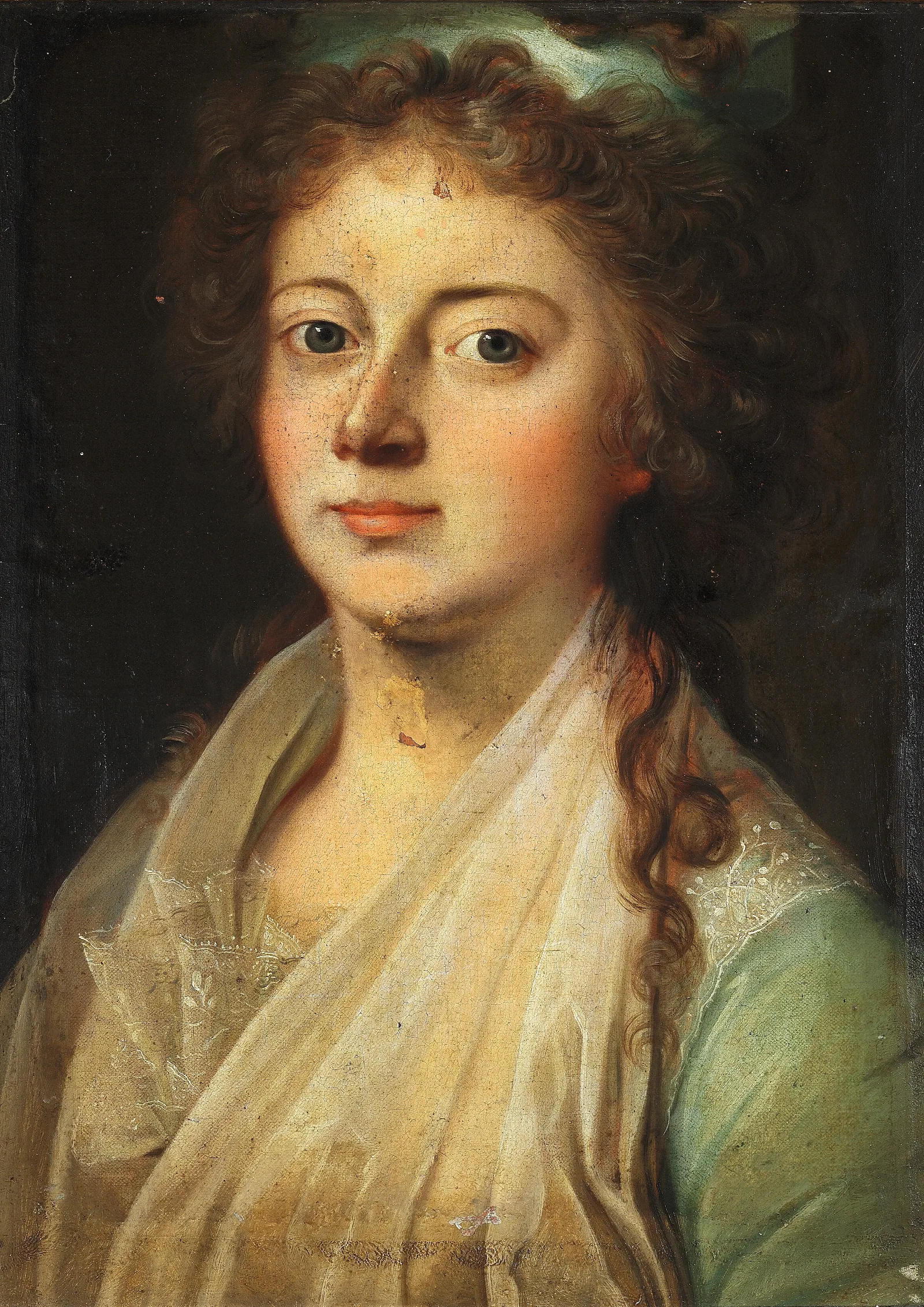 Portrait Of Queen Marie Sophie Frederikke Wall Art by Jens Juel - Canvas Print