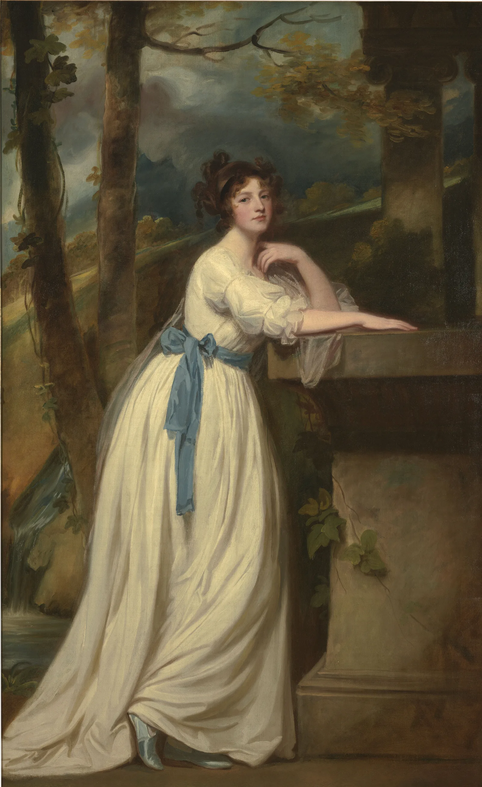 Portrait Of Mrs Andrew Reid Wall Art by George Romney - Canvas Print