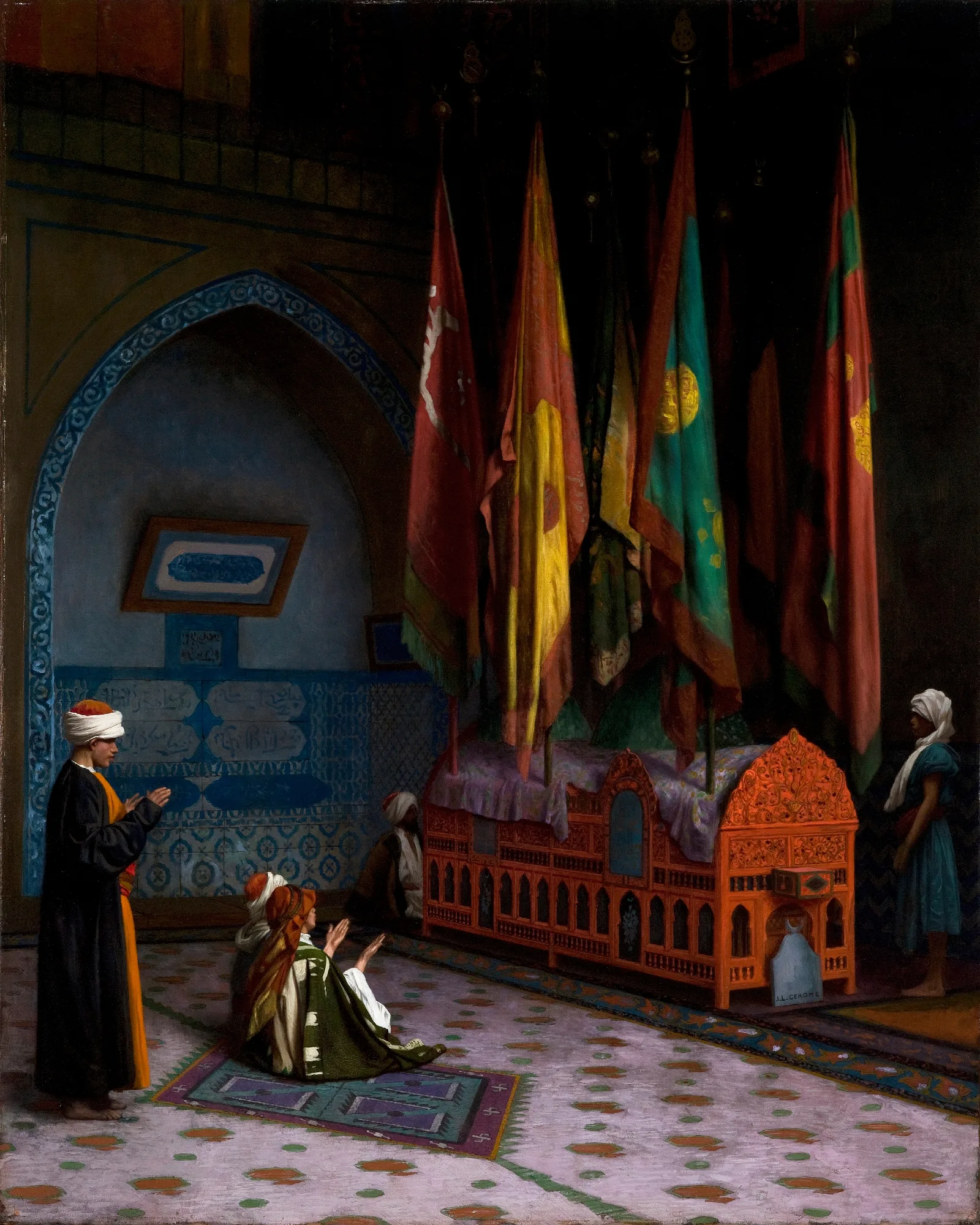 The Sentinel At The Sultans Tomb Wall Art by Jean-Léon Gérôme - Canvas Print