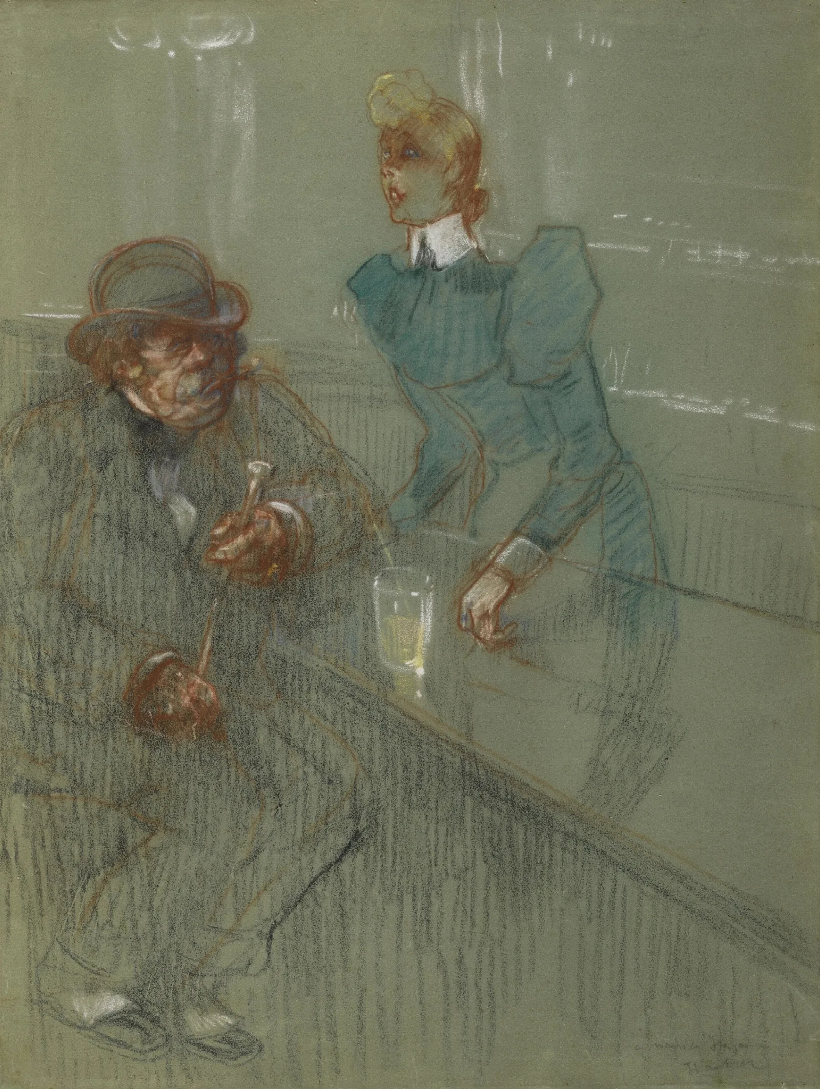 Bar Maid Wall Art by Henri de Toulouse-Lautrec - Canvas Print