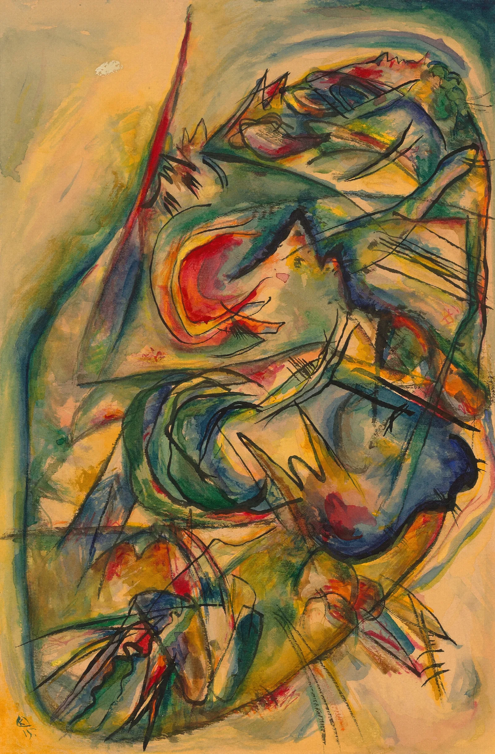 Ohne Titel Improvisation Wall Art by Wassily Kandinsky - Canvas Print