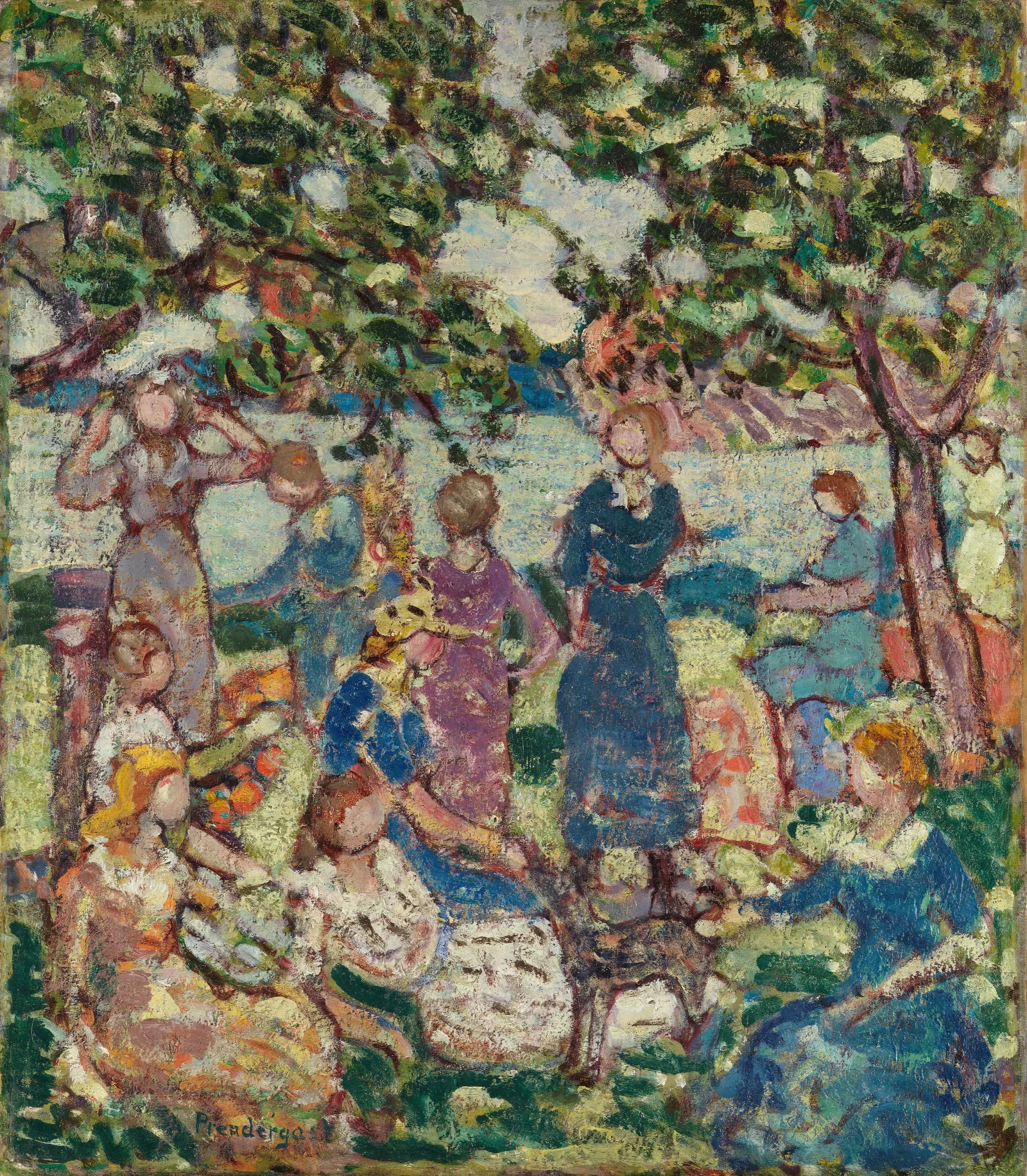 Picnic By The Inlet Wall Art by Maurice Prendergast - Canvas Print