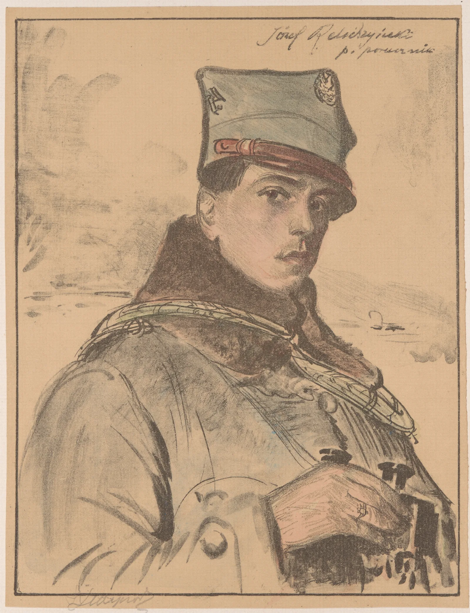 Jozef Relidzynski Second Lieutenant Wall Art by Leon Wyczółkowski - Canvas Print