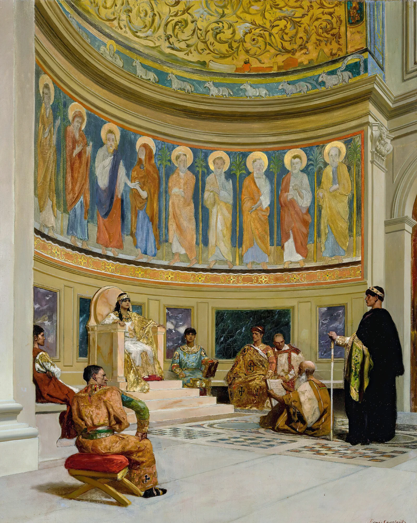 Saint John Chrysostom Exiled By The Empress Eudoxia Wall Art by Jean-Joseph-Benjamin Constant - Canvas Print