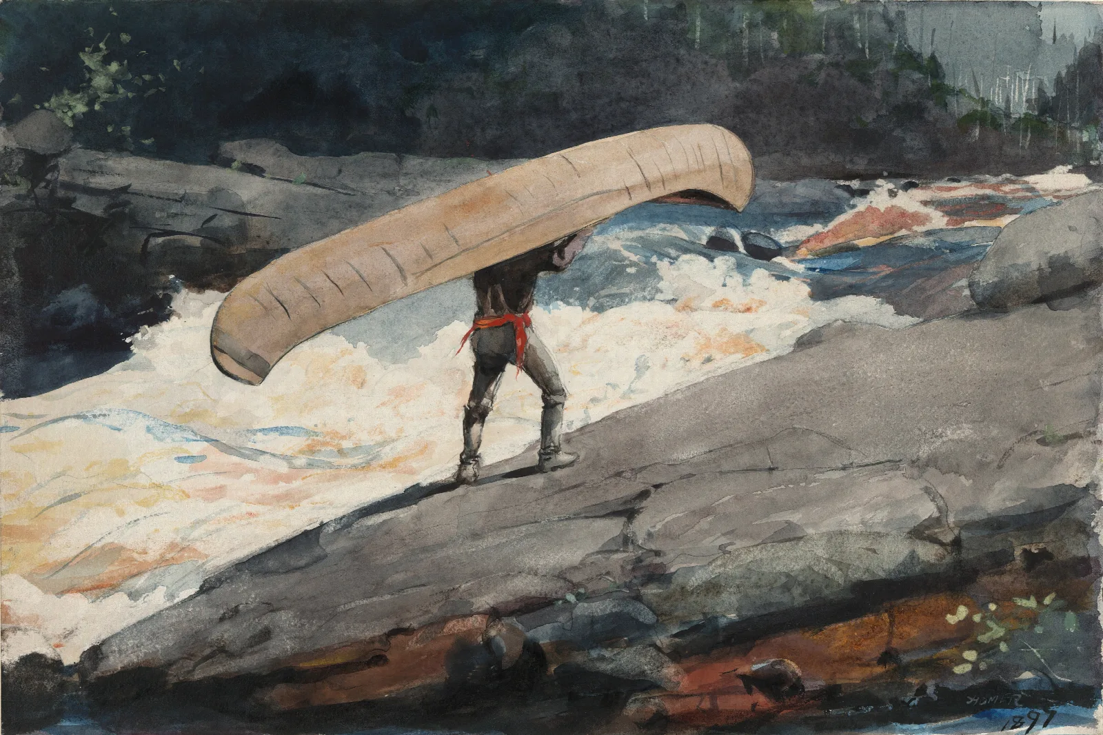 The Portage Wall Art by Winslow Homer - Canvas Print