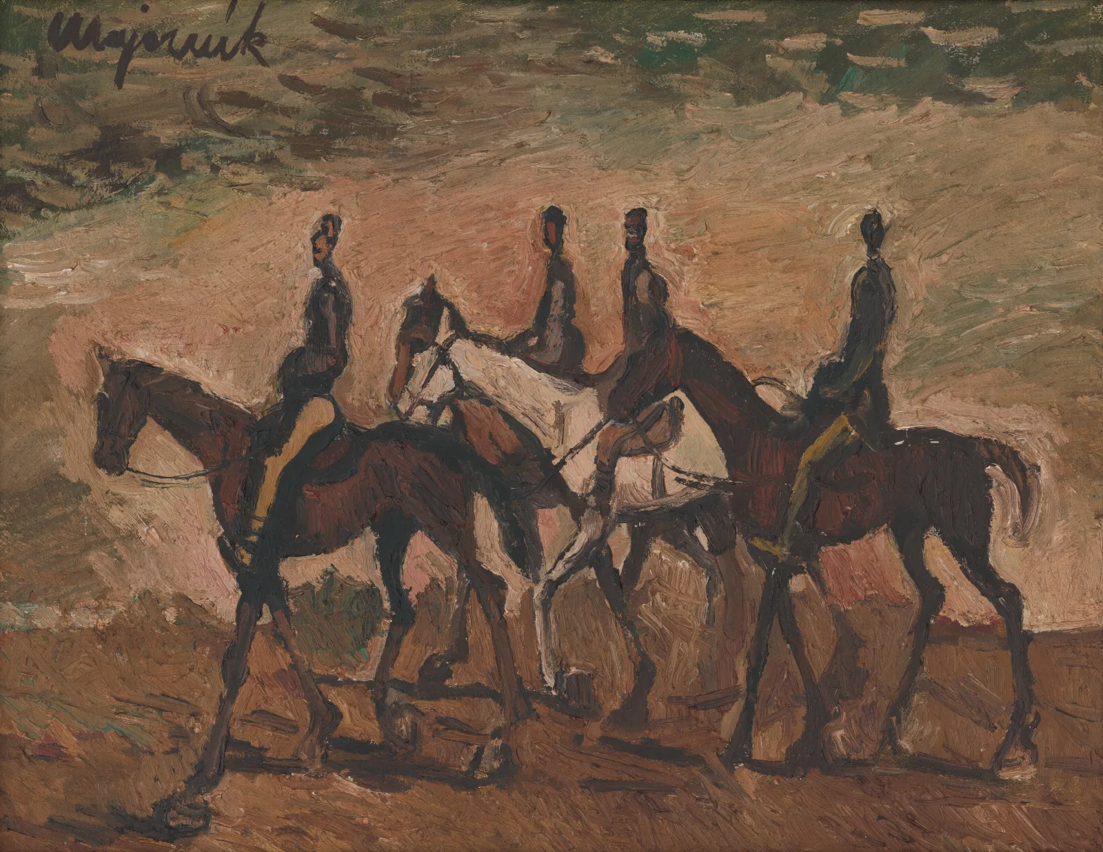 Jazdecka Hliadka Wall Art by Cyprián Majerník - Canvas Print
