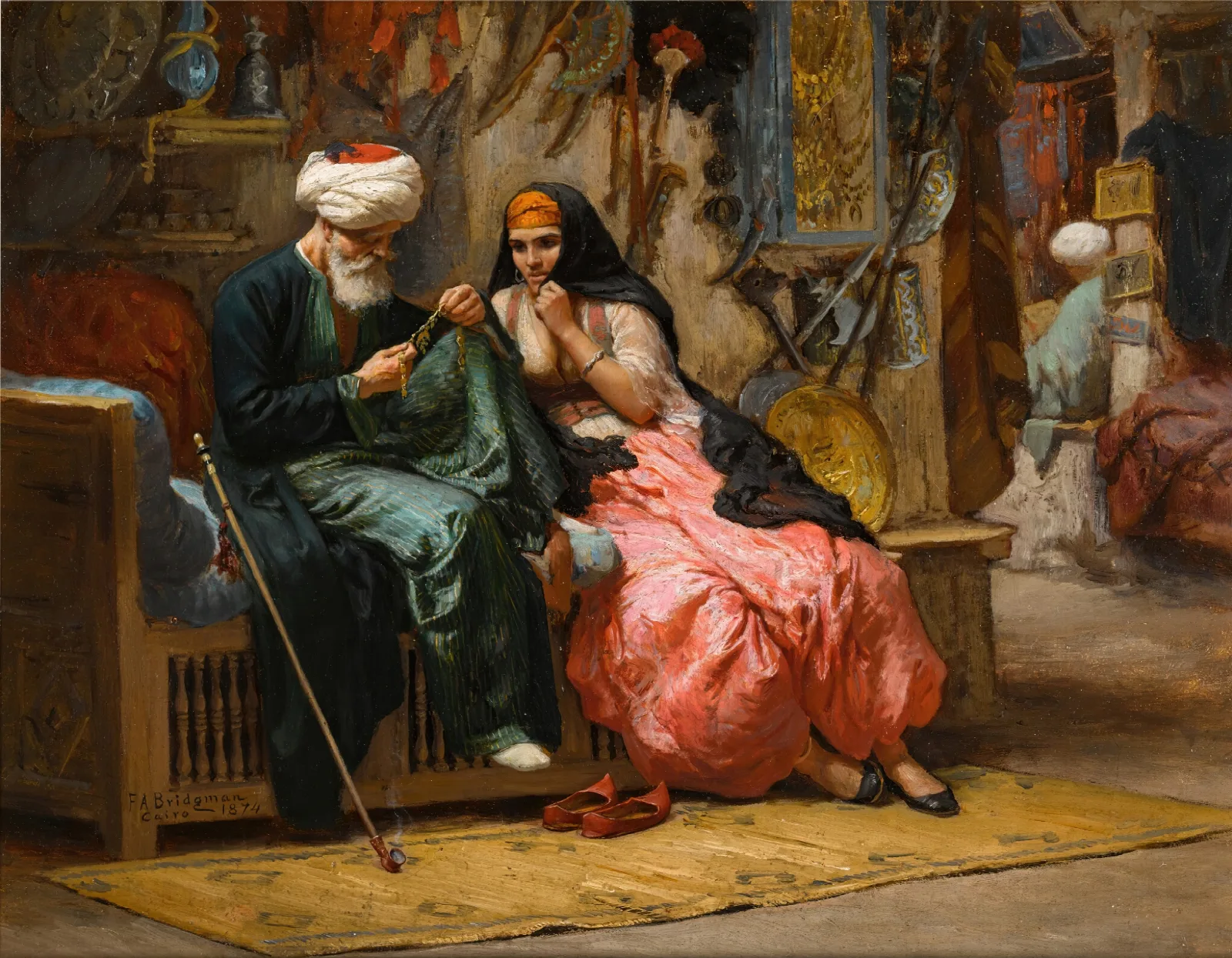 A Precious Jewel Wall Art by Frederick Arthur Bridgman - Canvas Print