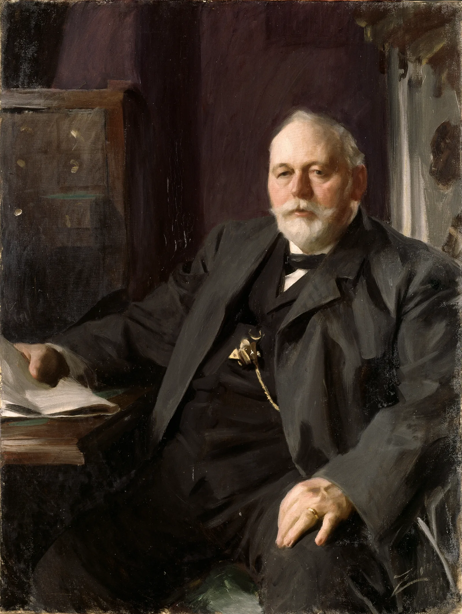 Director Frans R Heiss Wall Art by Anders Zorn - Canvas Print
